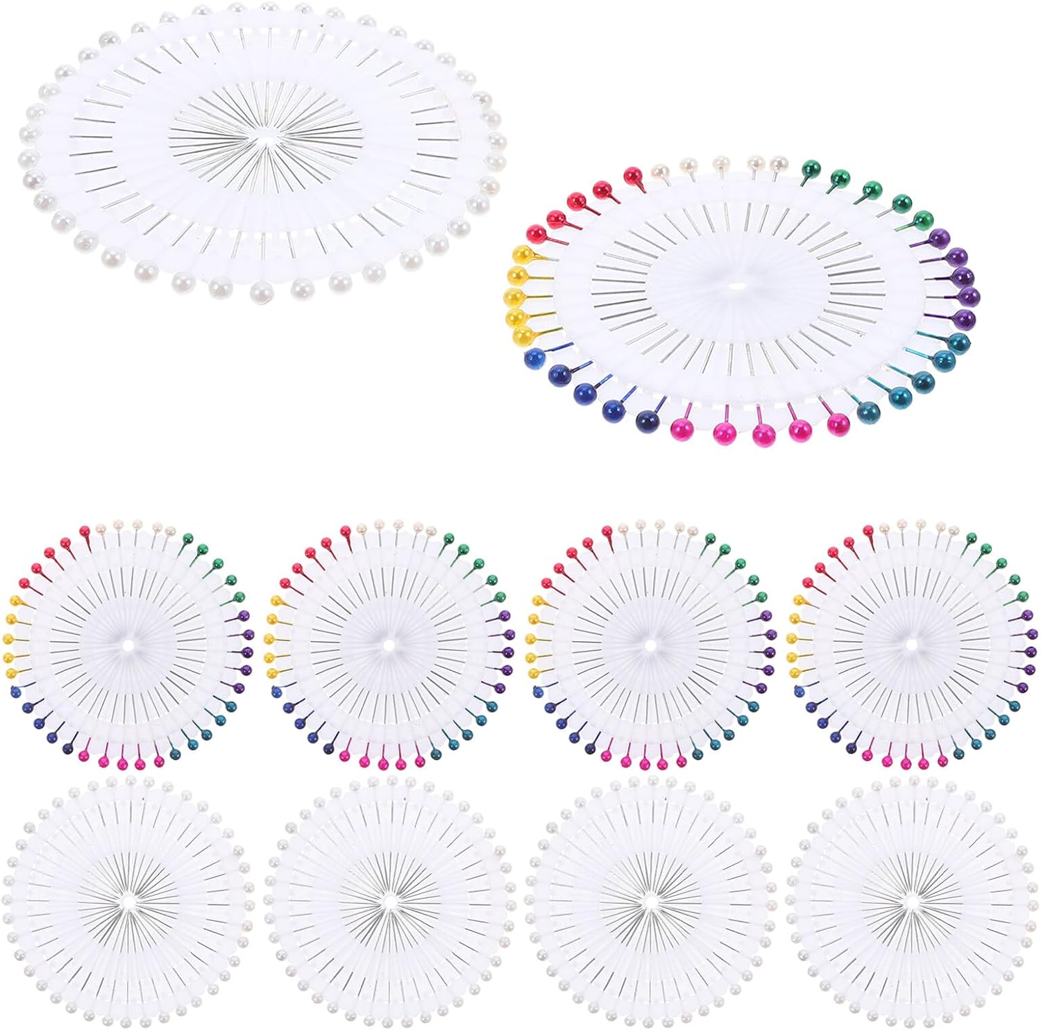 FOMIYES 24pcs White Pearl Head Straight Pins for Quilting and Dressmaking, Embroidery Sewing Accessories for Floral Crafts and Hand Sewing