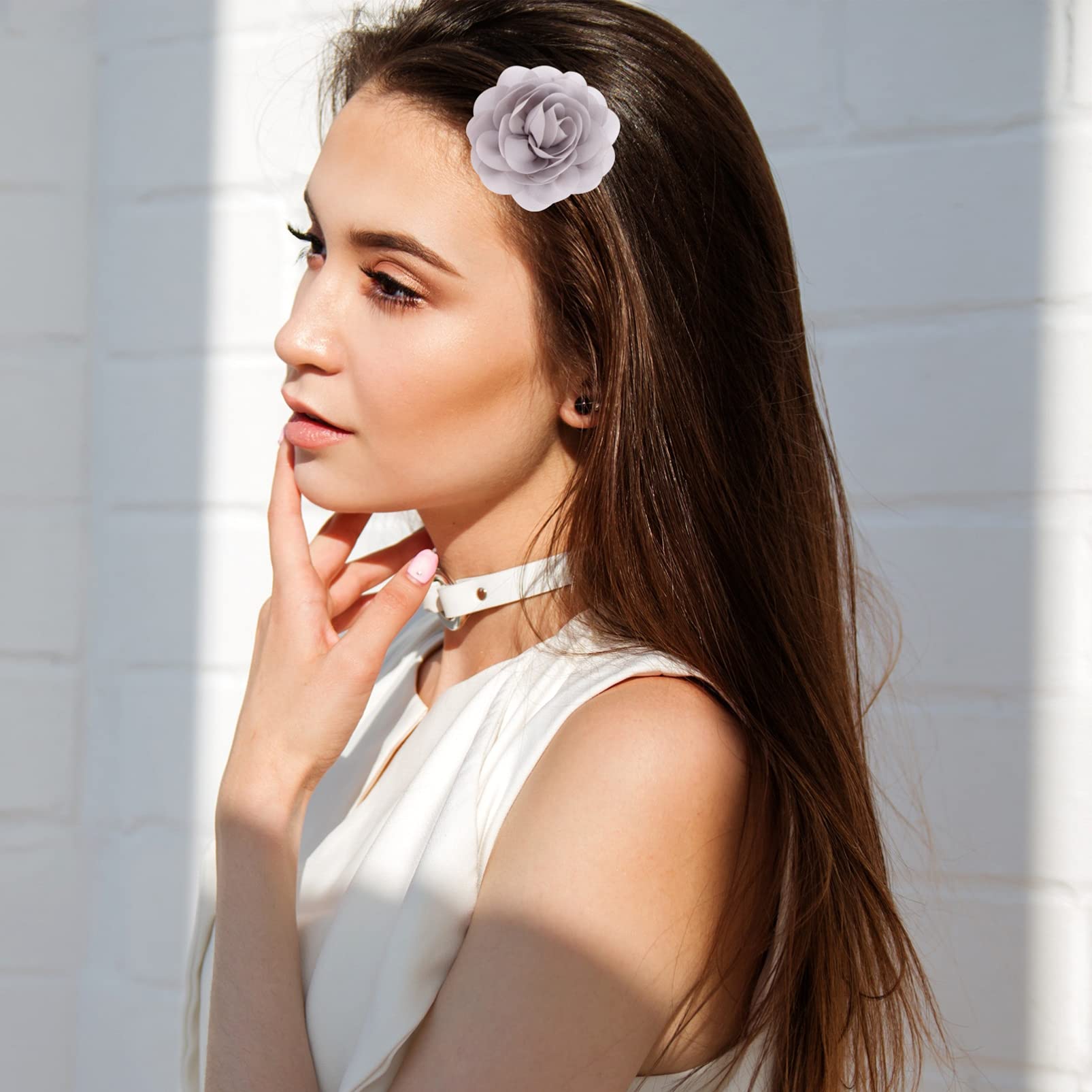 Frcolor 20 horquillas para el pelo con rosas y flores para mujeres y niñas.