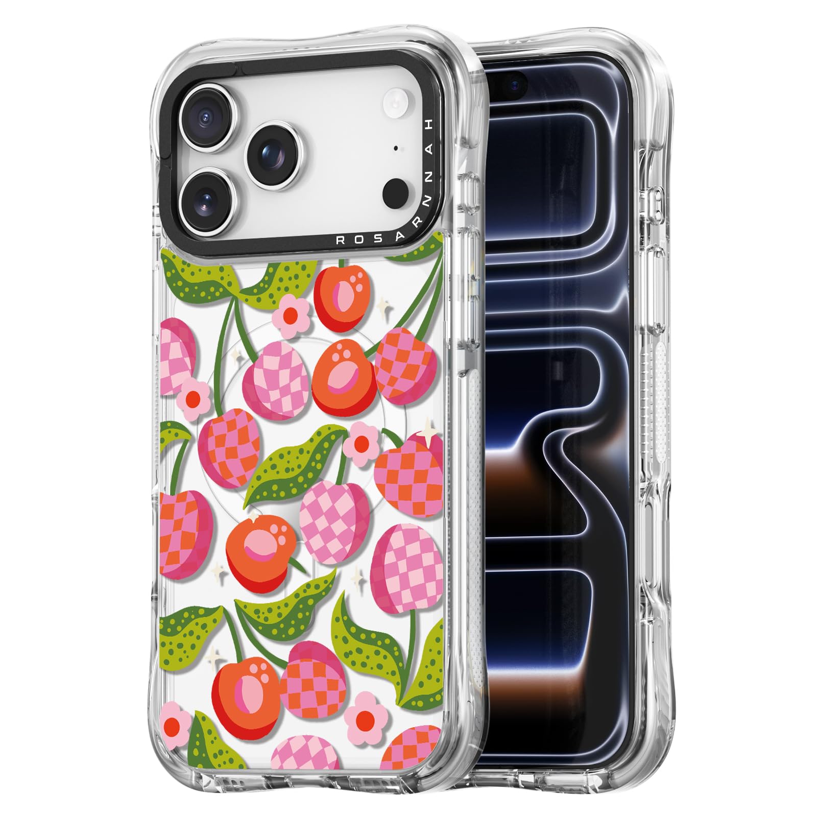 Coque iPhone Pro Max antichoc MagSafe cerise 6,5 pouces - 8