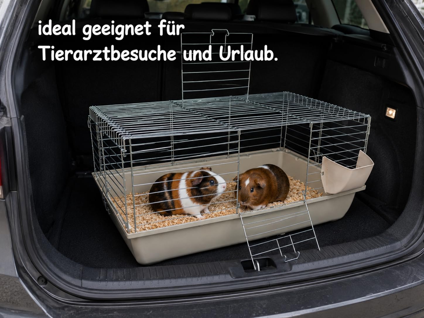 0,80 m Neues Modell Hasenkäfig Nagerkäfig Kaninchenkäfig Käfig Stall Meerschweinchen schwarz