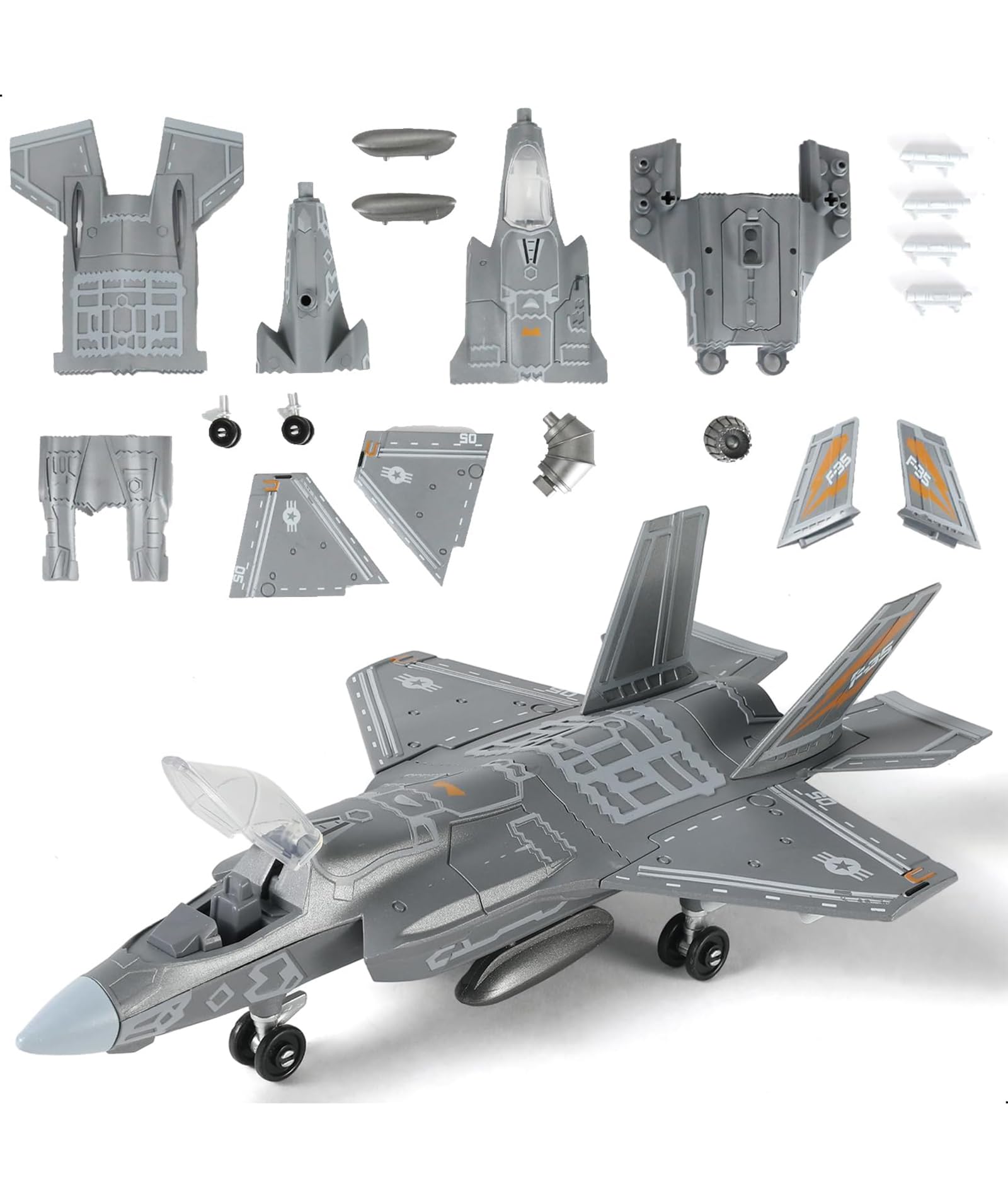 Fighter Jet Toy, Fighter Jet Model, Fighter Jet, 1:75 F-35 Stealth Fighter Model, Highly Detailed Collectible for Aviation Enthusiasts, for Home and Office Display-image-17