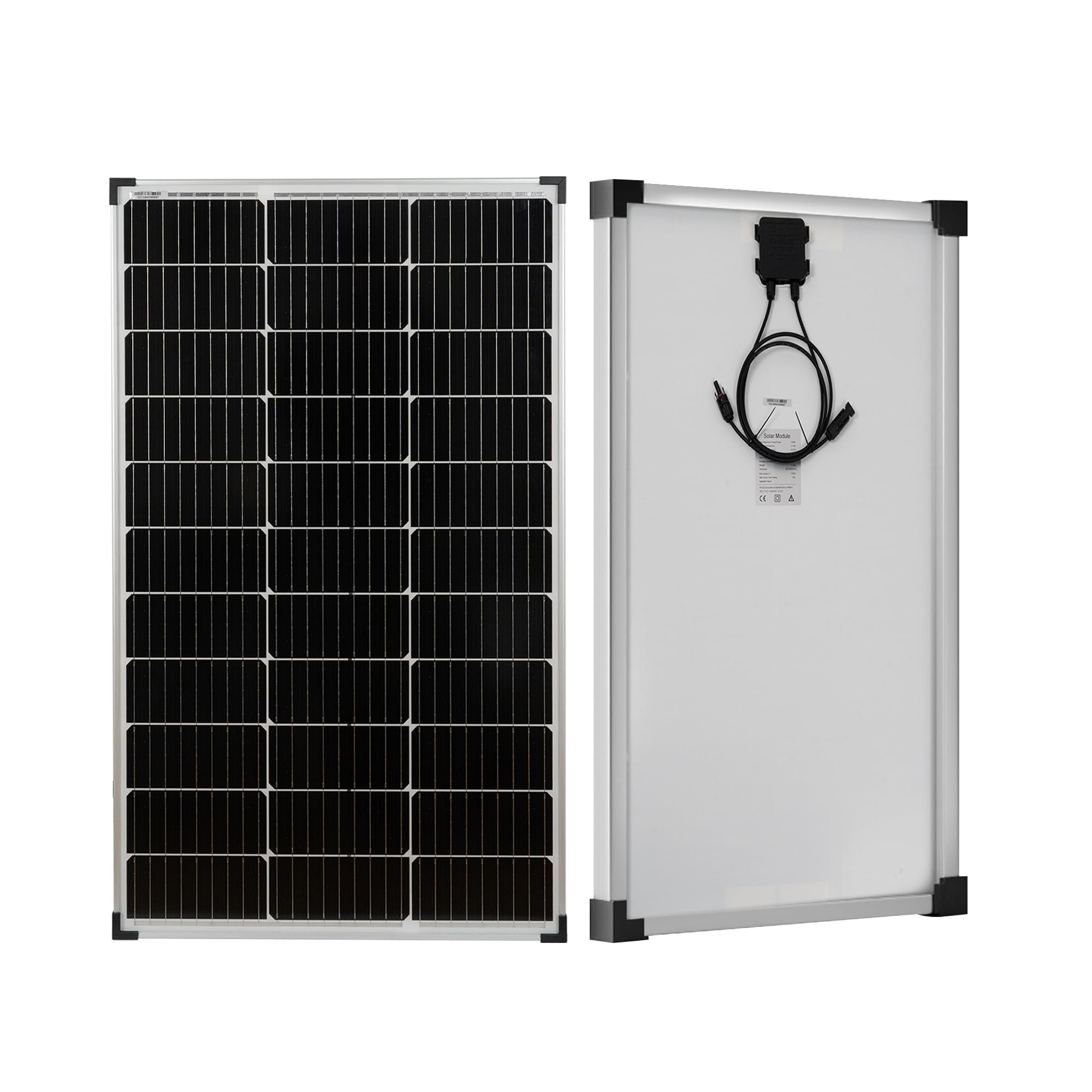 VANCOCO100W 12V Monocrystalline Solar Panel, 20%-30% Efficiency, Modern Style, Ideal for Cars, RVs, Boats, Camping