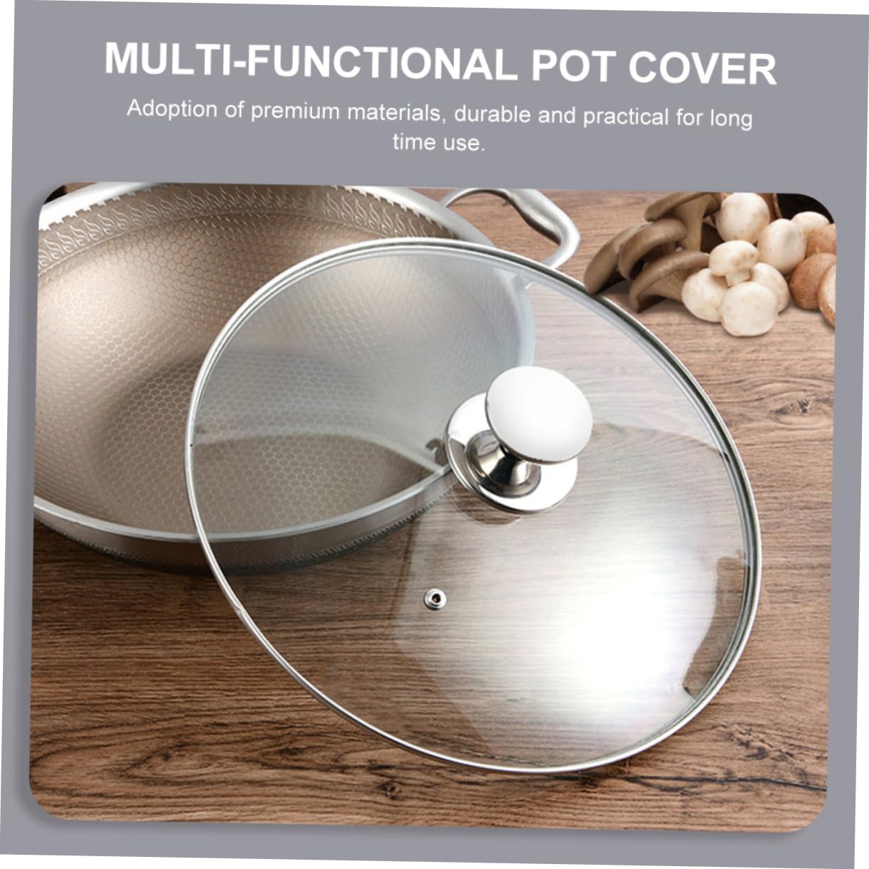 1pezzi Coperchio Verticale Multifunzionale Temperato Per Pentole Protezione Anti-spruzzi e Anti-scottature Utensile Da Cucina e Conservare Di Alta Qualità