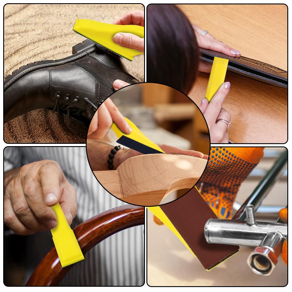 URAQT Juego de Papel de Lija Húmedo y Seco, 130 Piezas Papel de Lija Grueso a Fino Grano de 40-1000, 1 Microlijadora Manual para Pulir Coches Metal Madera Muebles, 30 x 90mm