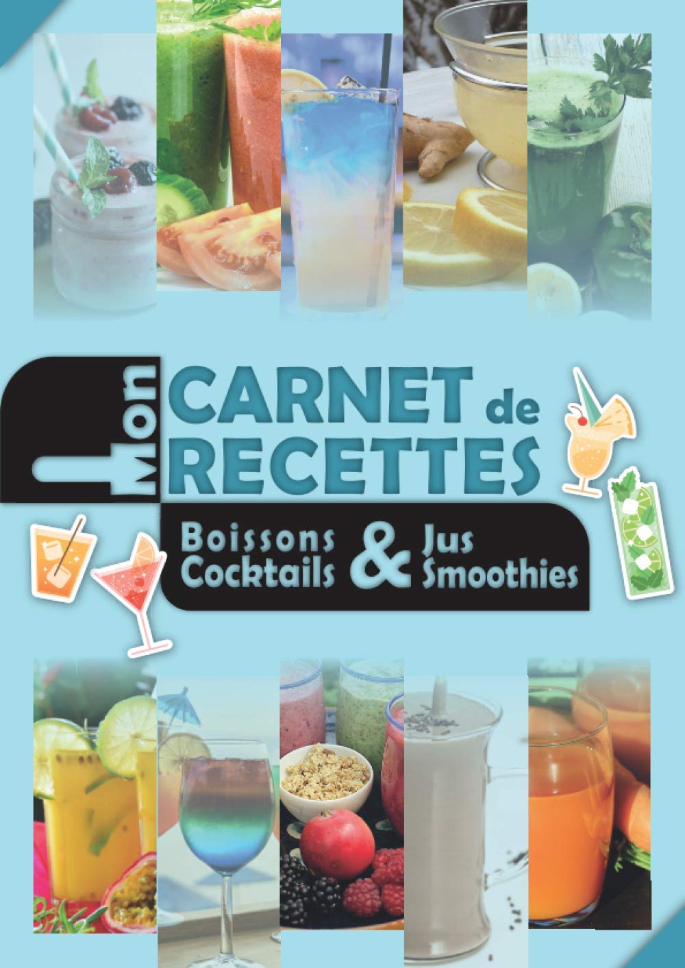 Carnets de recettes par thème/ Grand format A4 108 pages pour 50 recettes/ Idée cadeau passionnés cuisine/ Collection/ MA06e Boissons: Jus & Smoothie ... par thème en Français – Wys Solutions MA06)