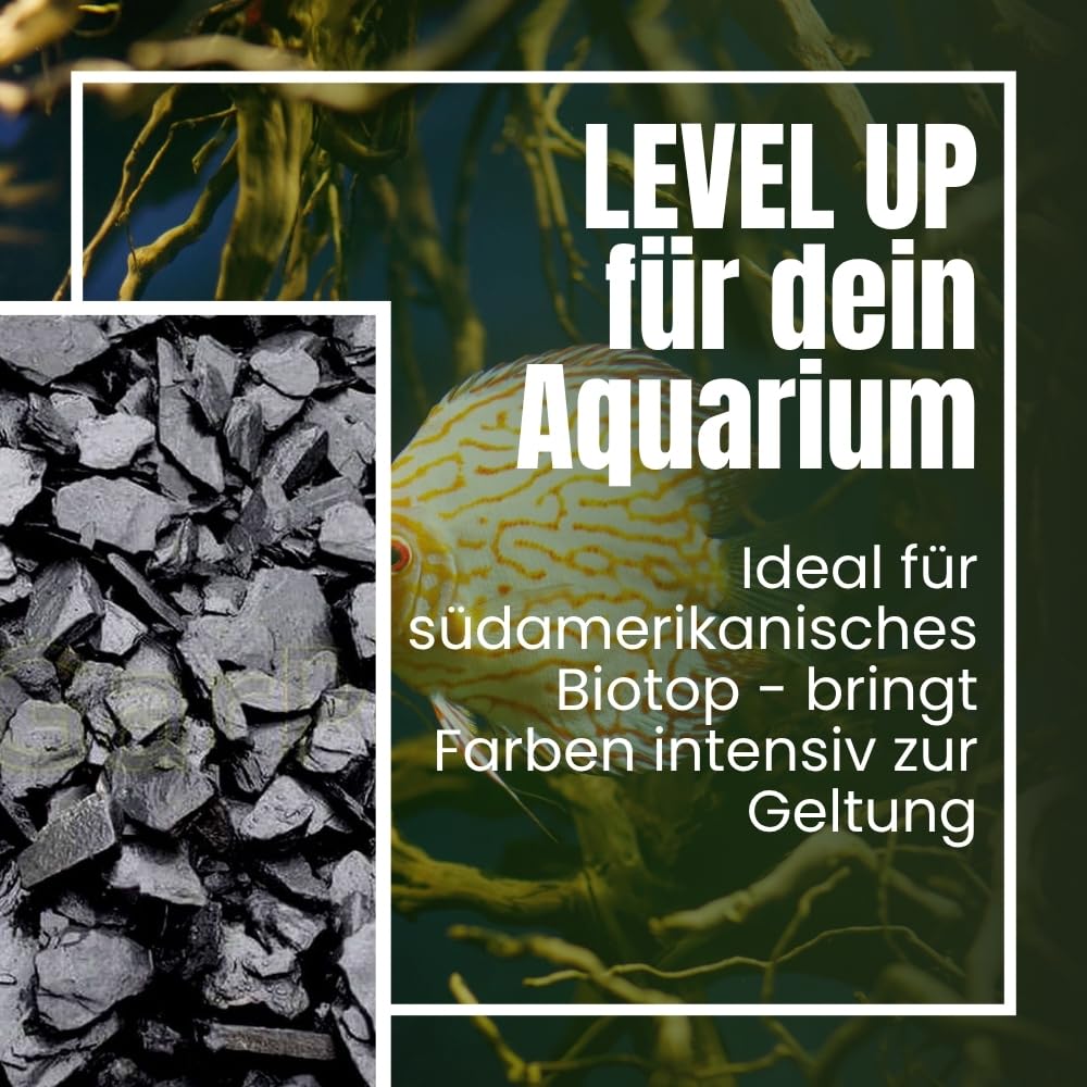 Schiefersplitt Garten 10-20 mm 25 Kg Zierkies Schwarz Schieferbruch Dekostein Aquarium Bodengrund Aquarium Deko Steine Schiefersteine