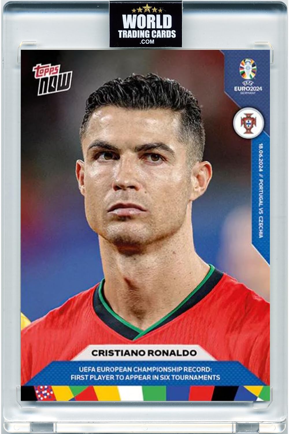 World Trading Cards,Cristiano Ronaldo,Euro 2024,Record #15