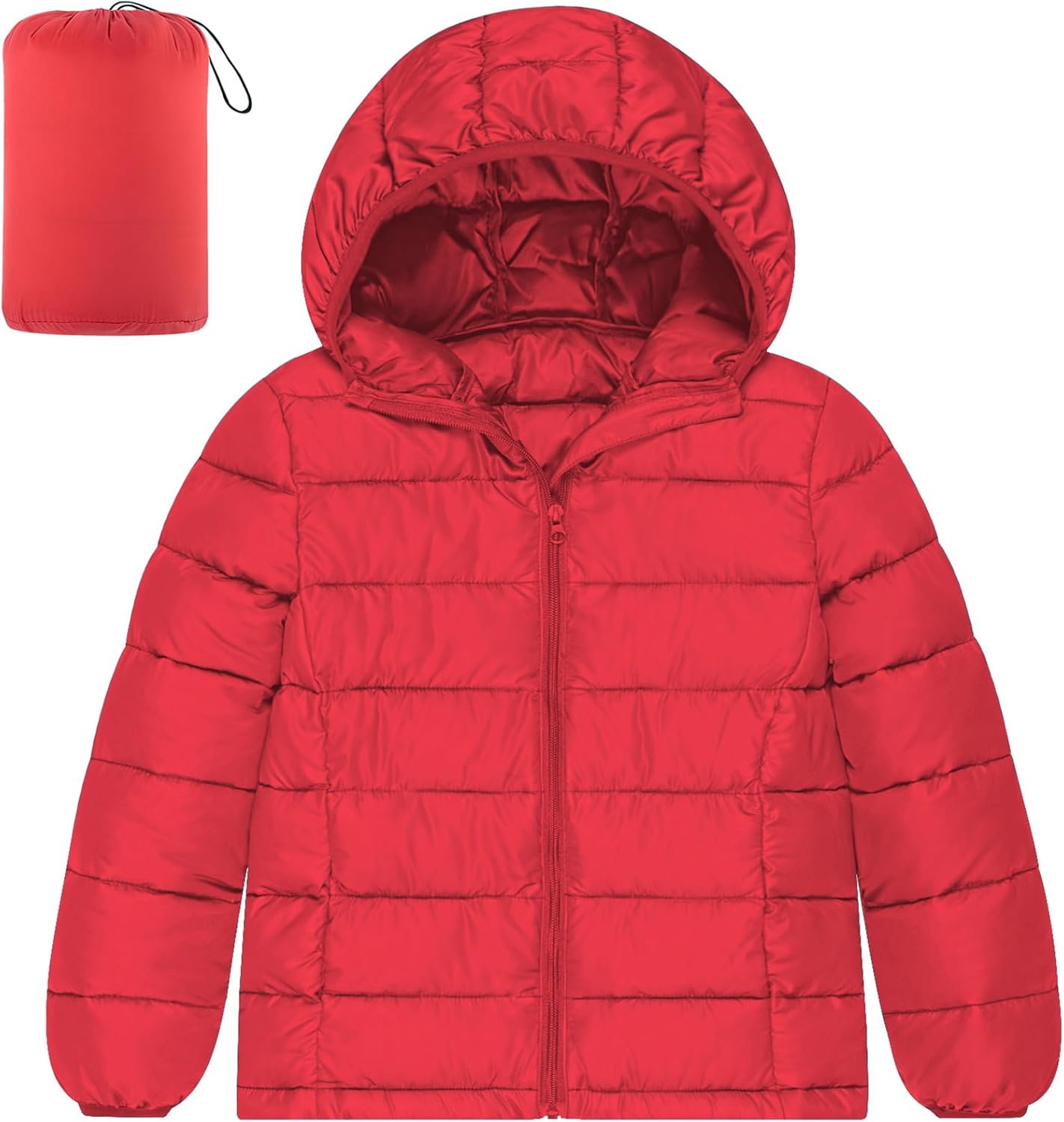 Lovekider Boys Winter Coat 4-16 Years Lightweight Puffer Jacket Kids Hooded Packable Down-alternative Outerwear