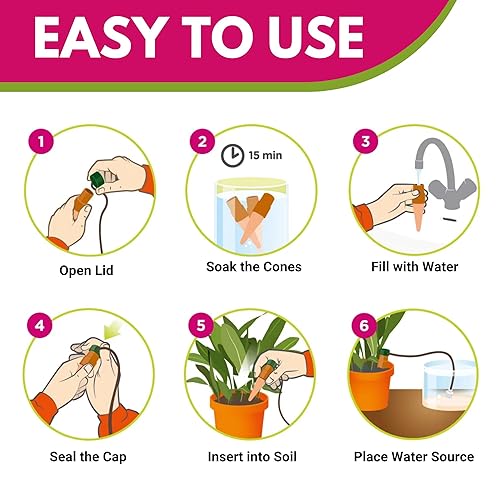 Miniatura 4 de Blumat Dispositivos de riego de plantas  Inserto de maceta de riego automático XL clásico  Estacas de riego automático de plantas por goteo para