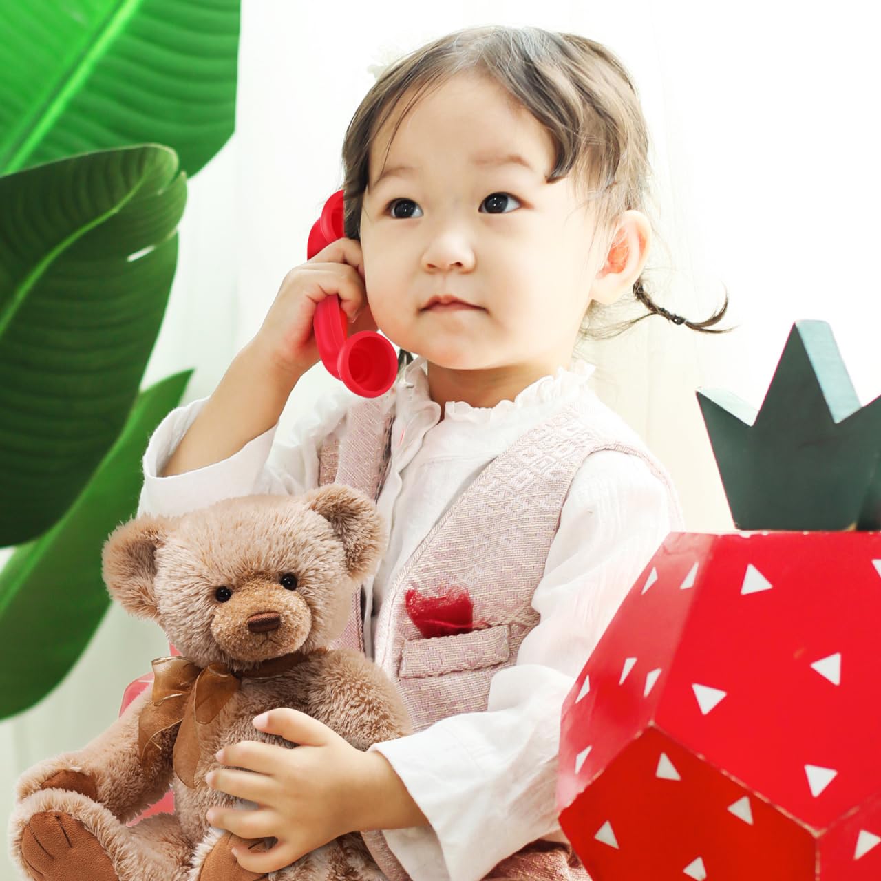 HEMOTON Lot de 16 écouteurs pour Enfants - Jouet téléphone pour Enfants - Lecture chuchotement - Développement de la Parole