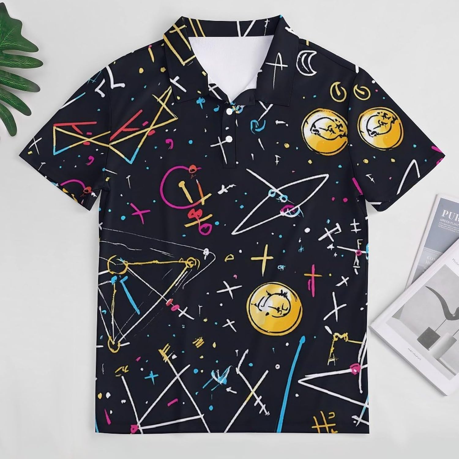 Chemistry Math Womens Golf Polo Shirts Summer Short Sleeve Collared 3 Buttons T Shirt Activewear Tops