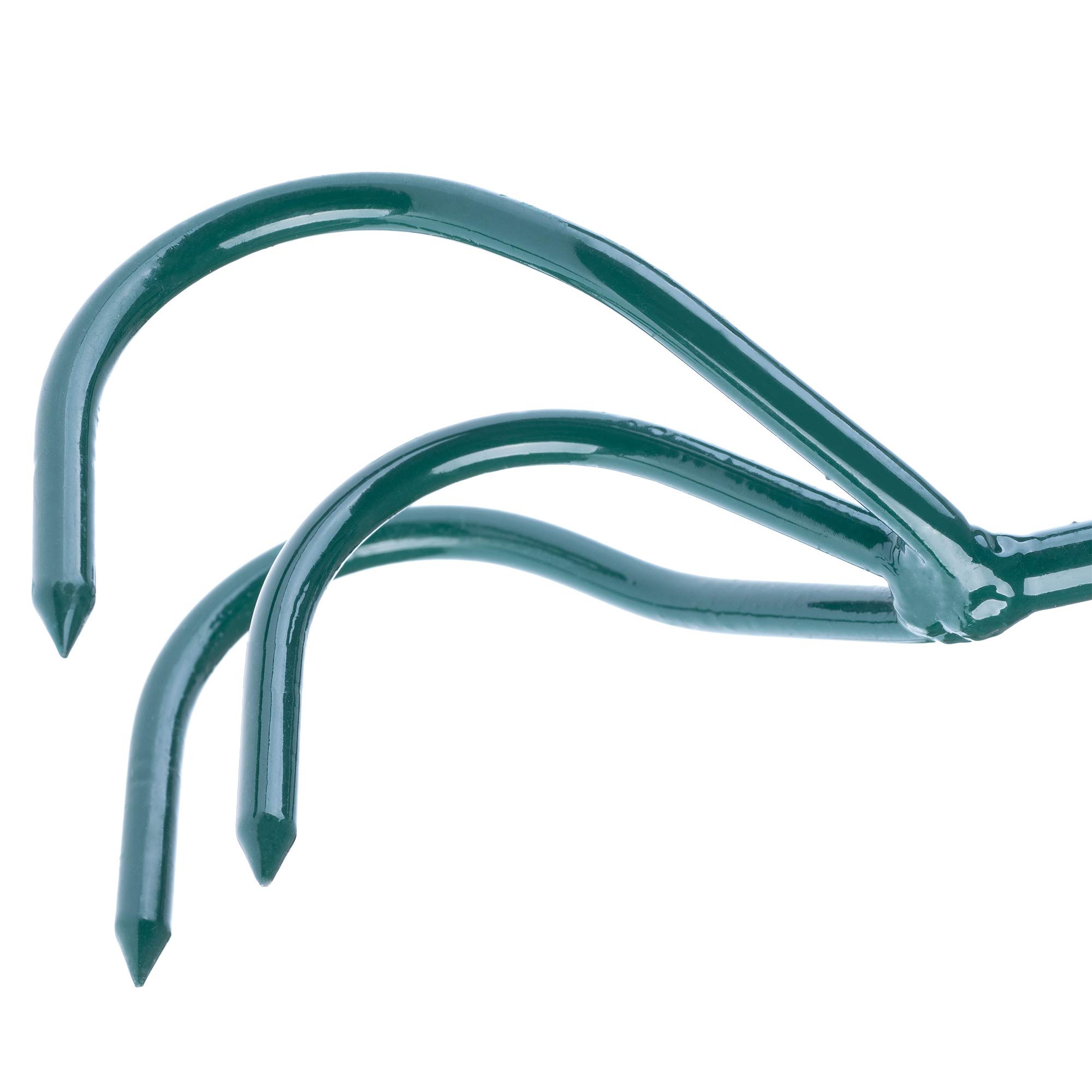 KADAX Grubber à 3 Dents Petit col de Fleurs avec Manche en métal Accessoire de Jardin pour serrer Le Sol, cultivateur de Jardin pour Jardin 60cm Vert