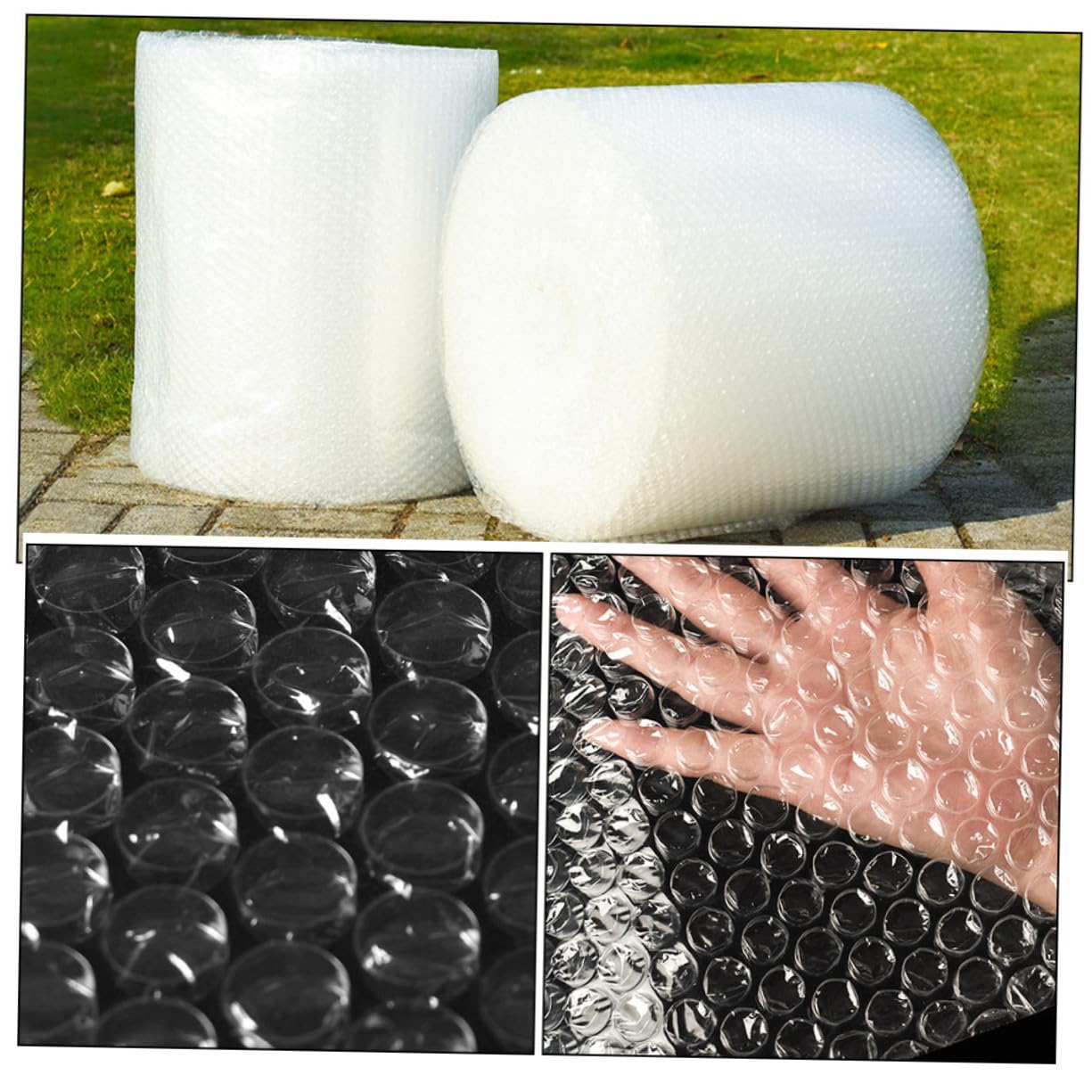 Angoily Film à Bulles Adaptable et Protecteur en LDPE pour Emballage et Transport Antichoc Rouleau pour Céramiques et Électroniques