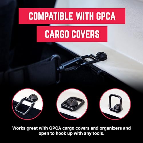 Miniatura 95 de GPCA juego de 6 tornillos estriados de cabeza resistente, de fácil liberación, con tuercas, arandelas y anillos para sujeción para Jeep Wrangler YJ