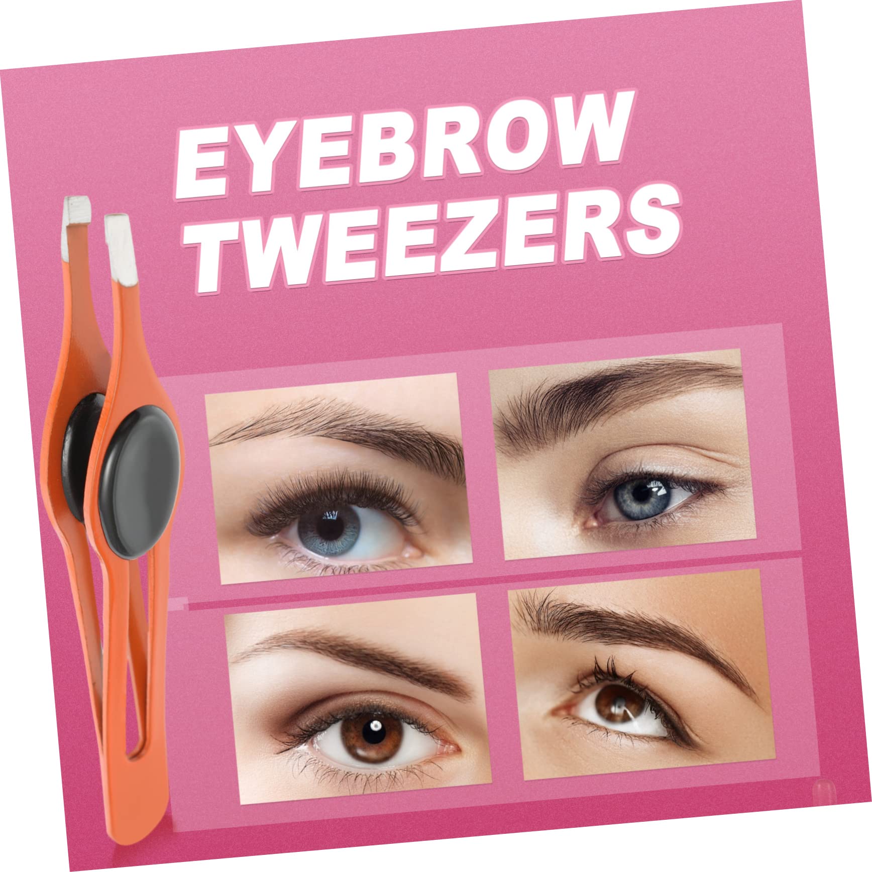 Healeved 15pezzi Pinzette Sopracciglia Inossidabile Cuscinetto Antiscivolo Precisi Per Rifinitura e Styling Sopracciglia Per e