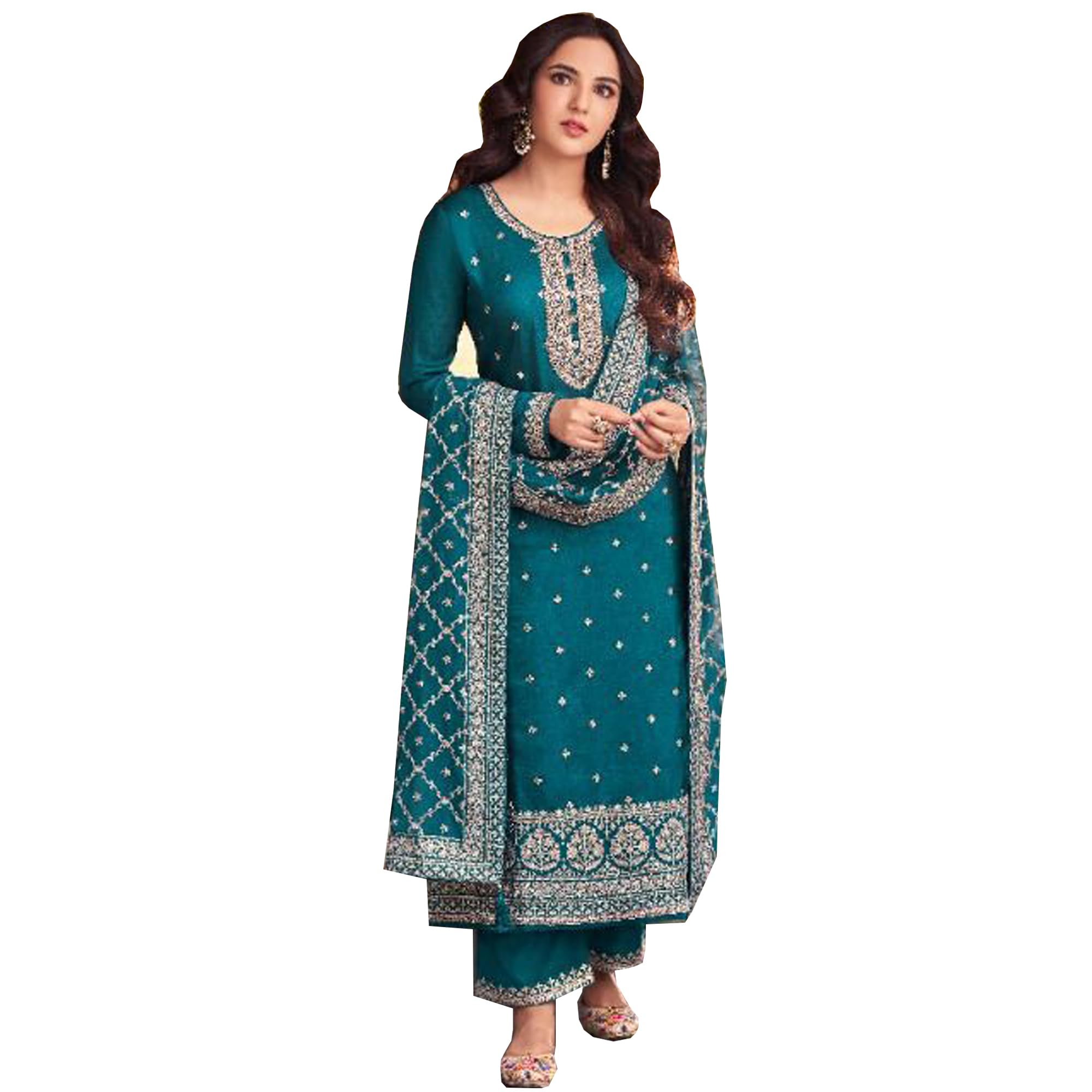 Womens Wear Stitched Heavy Designer Indian Pakistani Shalwar Kameez Palazzo Dupatta Suits