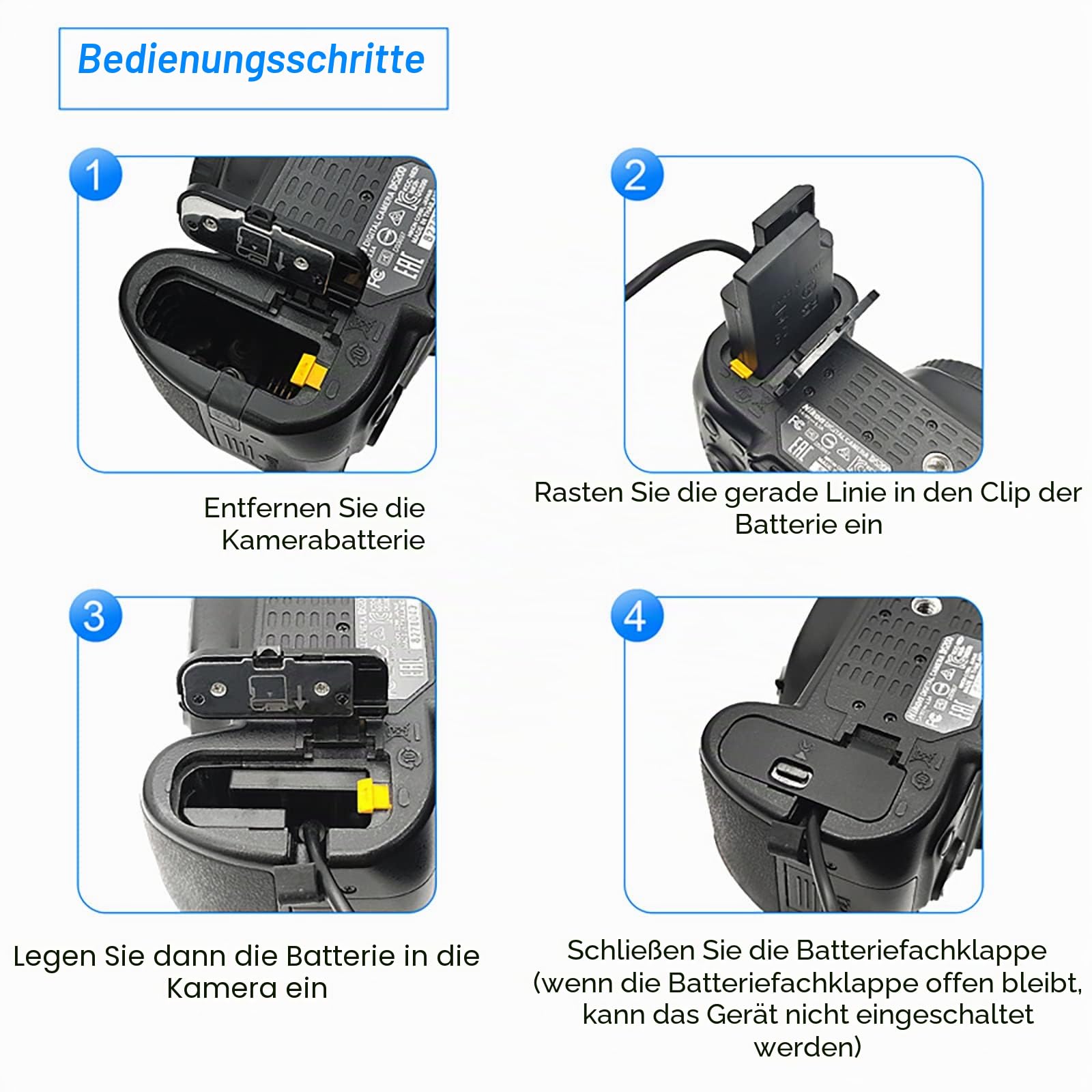 EP-5A Netzteil DC Coupler EN-EL14 Dummy Akku für Nikon D3100 D3200 D3300 D3400 D3500 D5100 D5200 D5300 D5500 D5600 P7800 P7100 DF Kameras.