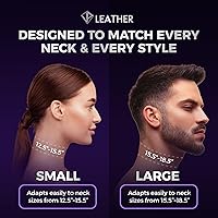 Vista 2 de Atlas Collar Handcrafted Premium Latigo Leather Luxurious Fur Choker