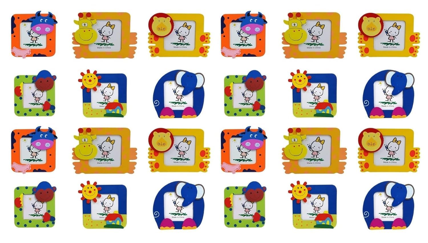 Crackles Cute Cartoon Design Wood Photo Frame For Children Birthday Party Return Gift(Pack Of 24) (B09YRSPJ4Y) Amazon Price History, Amazon Price Tracker