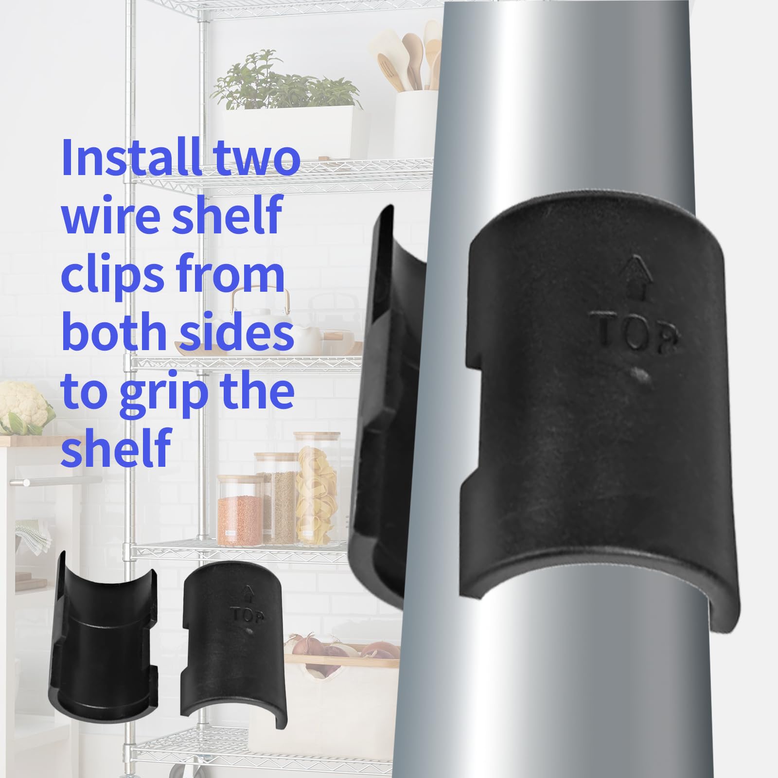 Black Wire Shelf Clips - 30 Pack -5