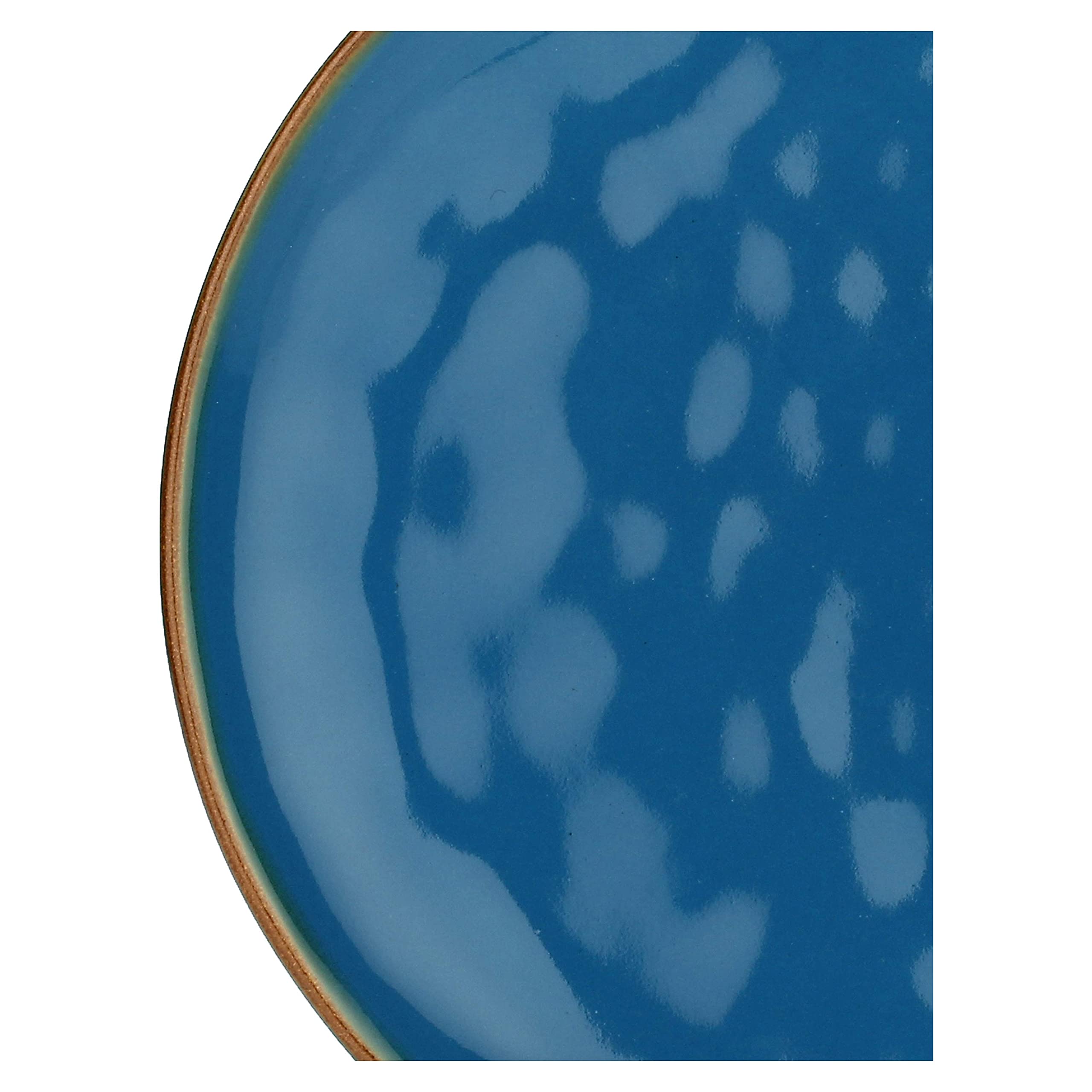 Rose & Tulipani Concerto Piatto Frutta Blu Avio 20cm Set 4 Pezzi Stoneware