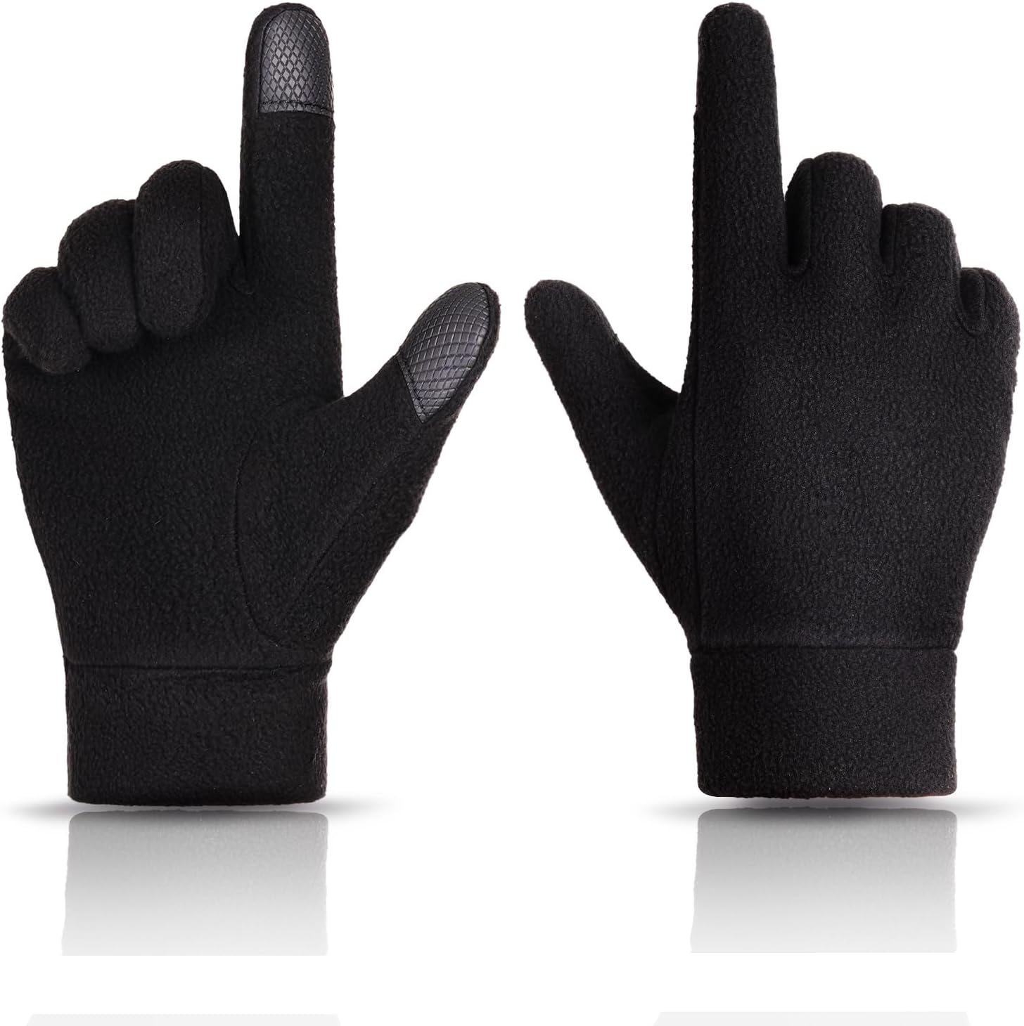 Winter Gloves Mens Women Screen Touching Thermal Gloves Plush Fleece Warm Glove for Running Driving Hiking Cold Weather