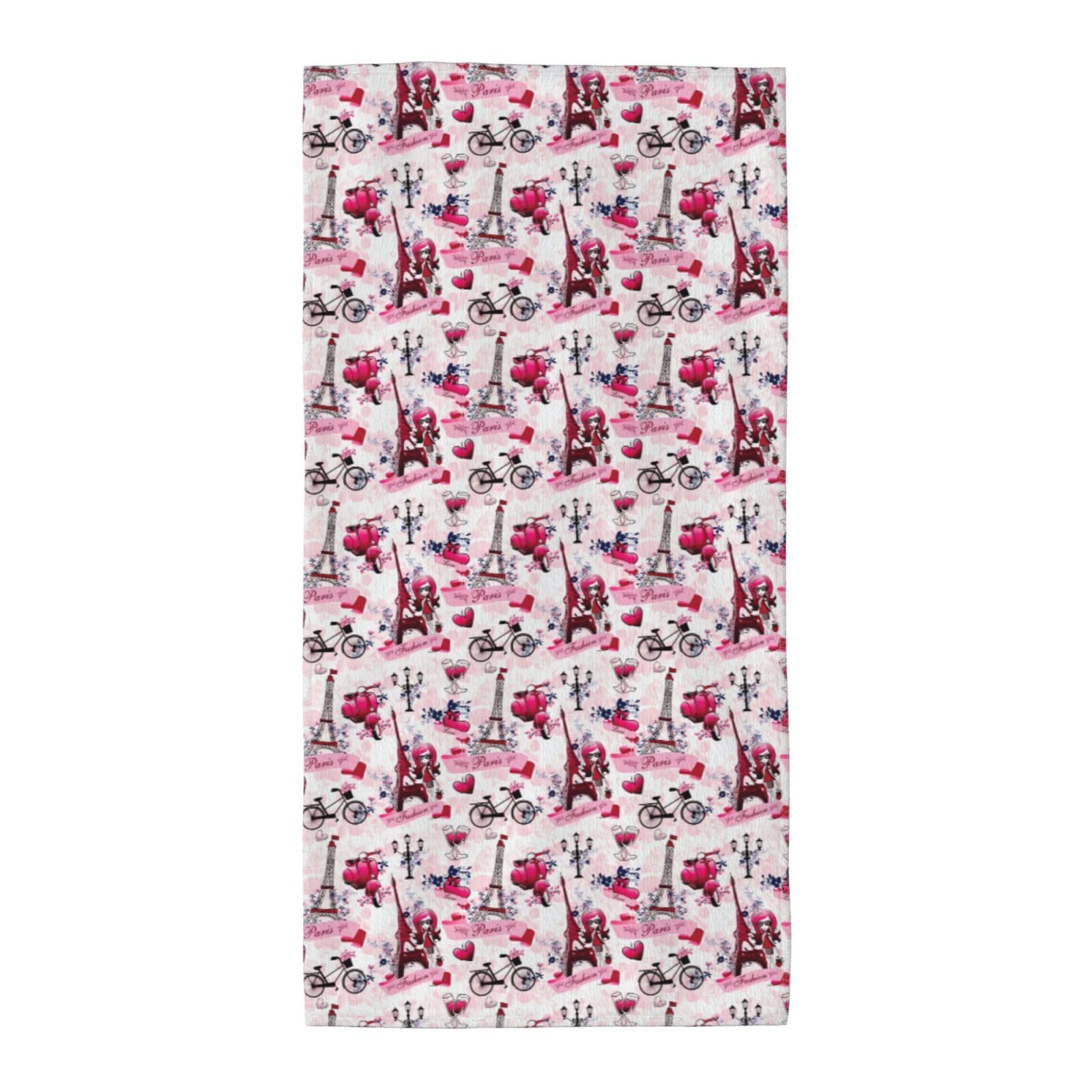JBJGKHLP Paris Eiffel Tower France Print Adults Extra Long Beach Towel Soft Absorbent Quick-Dry Gym Swimming Running Yoga