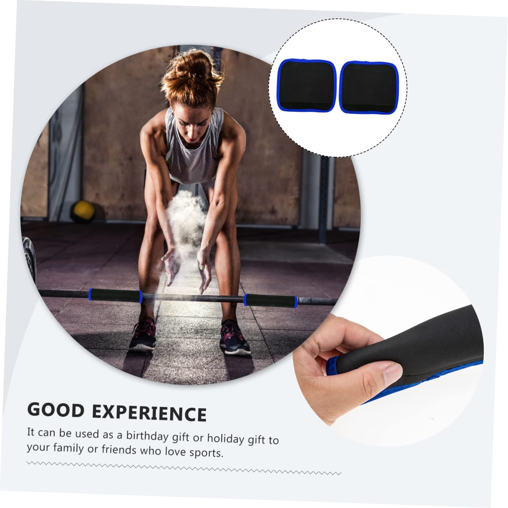 BESPORTBLE 4 Pcs Bilanciere Grip Pad Impugnature Pollice Pollice Nastro Guanti Protettivi Impugnature Per Sollevamento Pesi Polsiere Imbottite In Neoprene Guanti Allenamento Palestra