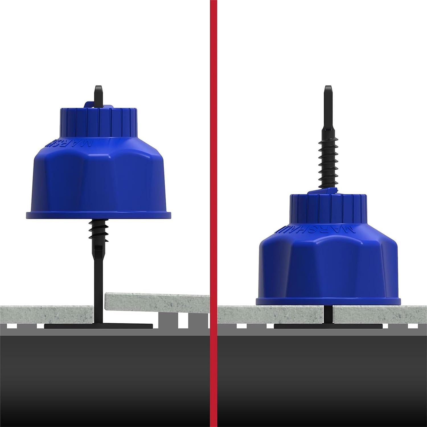 Marshalltown FASTcap Spacer Bases, Straight Type 1/8" Size, 50 Quantity per Pack, BASE18STR