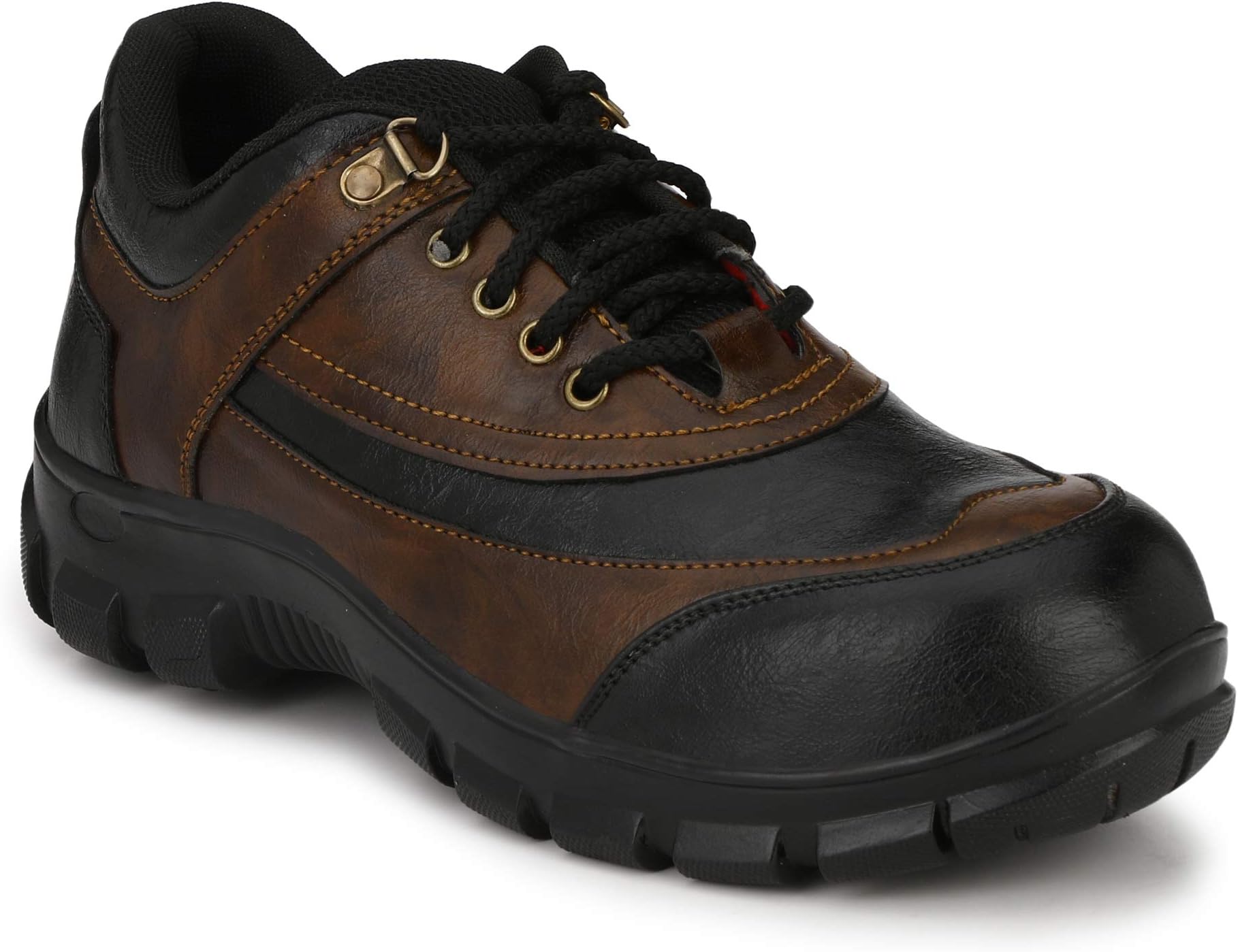 Fashion Tree Timberwood Steel Toe Safety Shoe for Men (Brown, UK 6, TW18)