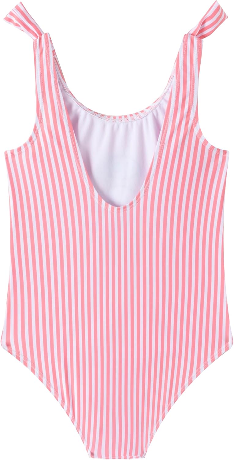 LIZENS Girls one Piece Swimwear Stripe Cute Swimsuit Adjustable Strap for Kids 2-12 Years Beach Bathing Suit - Image 2