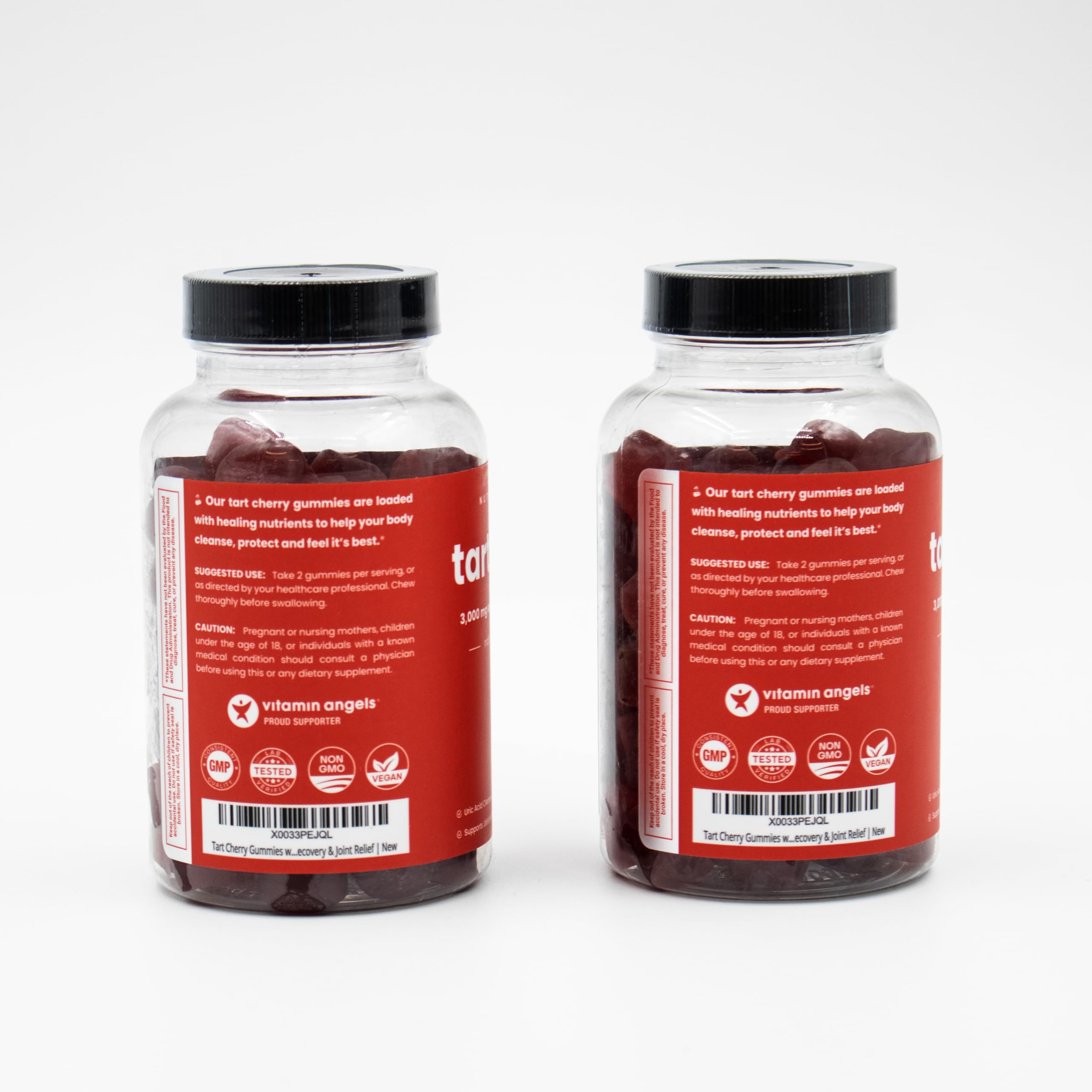 NutraChamps Tart Cherry Gummies with Celery Seed – Potent 10:1 Tart Cherry Extract – Vegan Gummies – 120 Count – Third Party Lab Tested, Vegan, Non-GMO — Amazon image 4