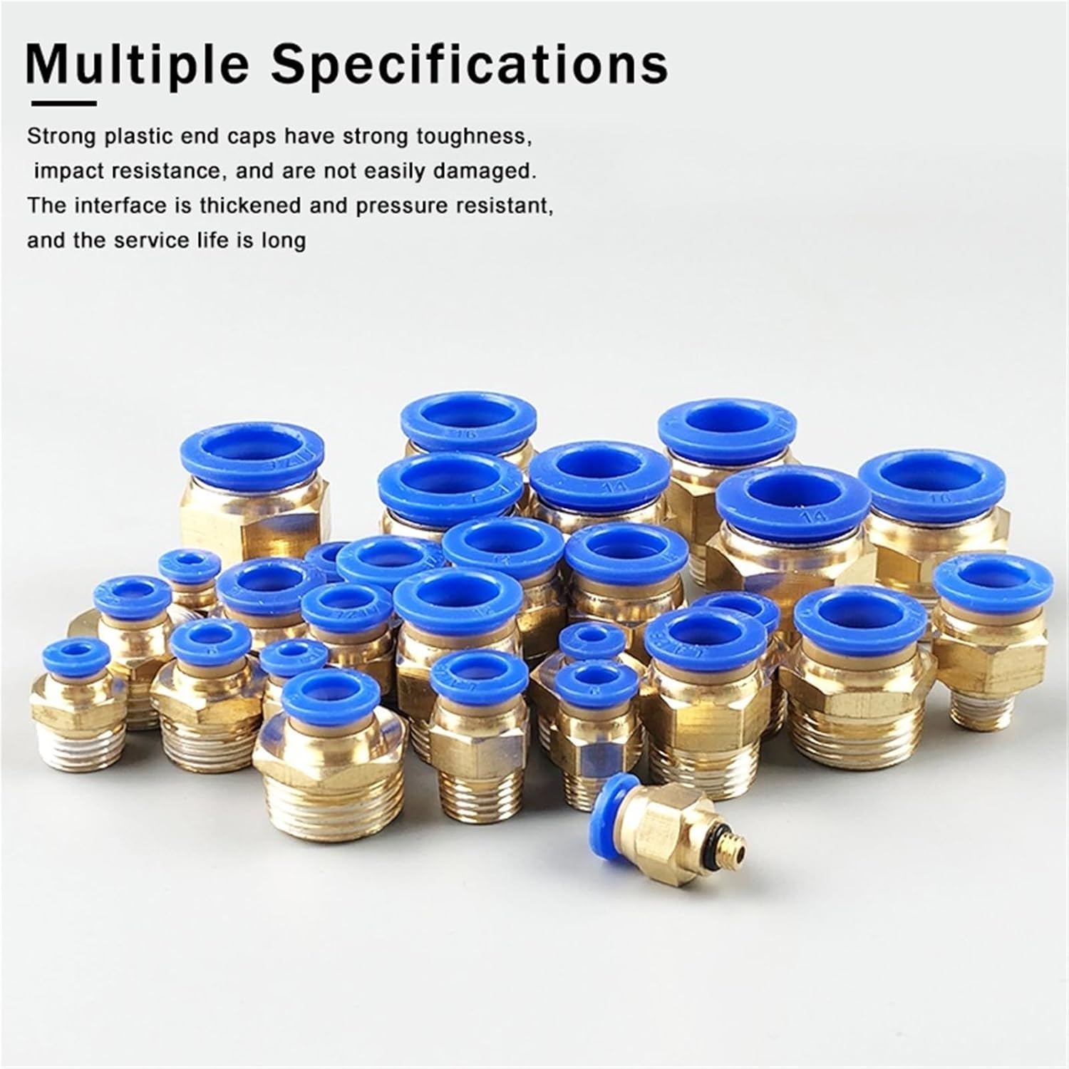 10/50/100pcs PC pneumatic fitting Quick Air Connectors M5 M6 M8 M10 M12 M14 M16 M20 Metric Male Thread Air Pipe Push In(PC6-M12x1.75,10 PCS)