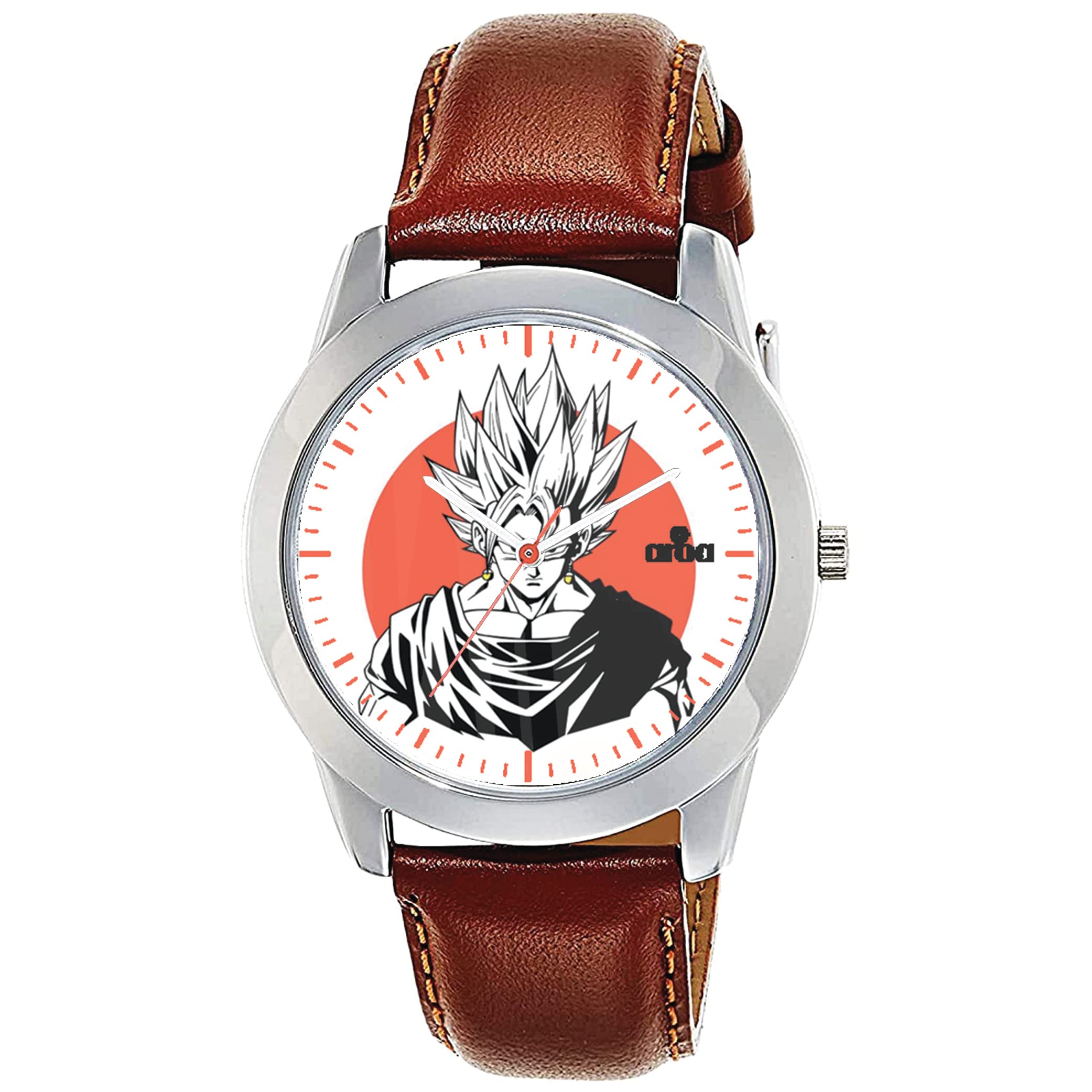 AROA Watch New Watch for Goku Super Saiyan Model : 478 Steel Metal Type Analog Brown Strap Watch White Dial for Men Stylish Watch for Boys (B0C46P8W2P) Amazon Price History, Amazon Price Tracker