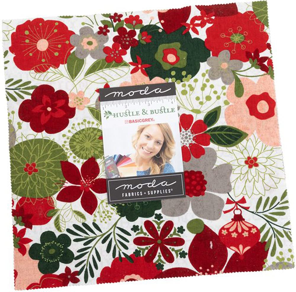 Hustle and Bustle Layer Cake, 42 - 10" Precut Fabric Quilt Squares By BasicGrey