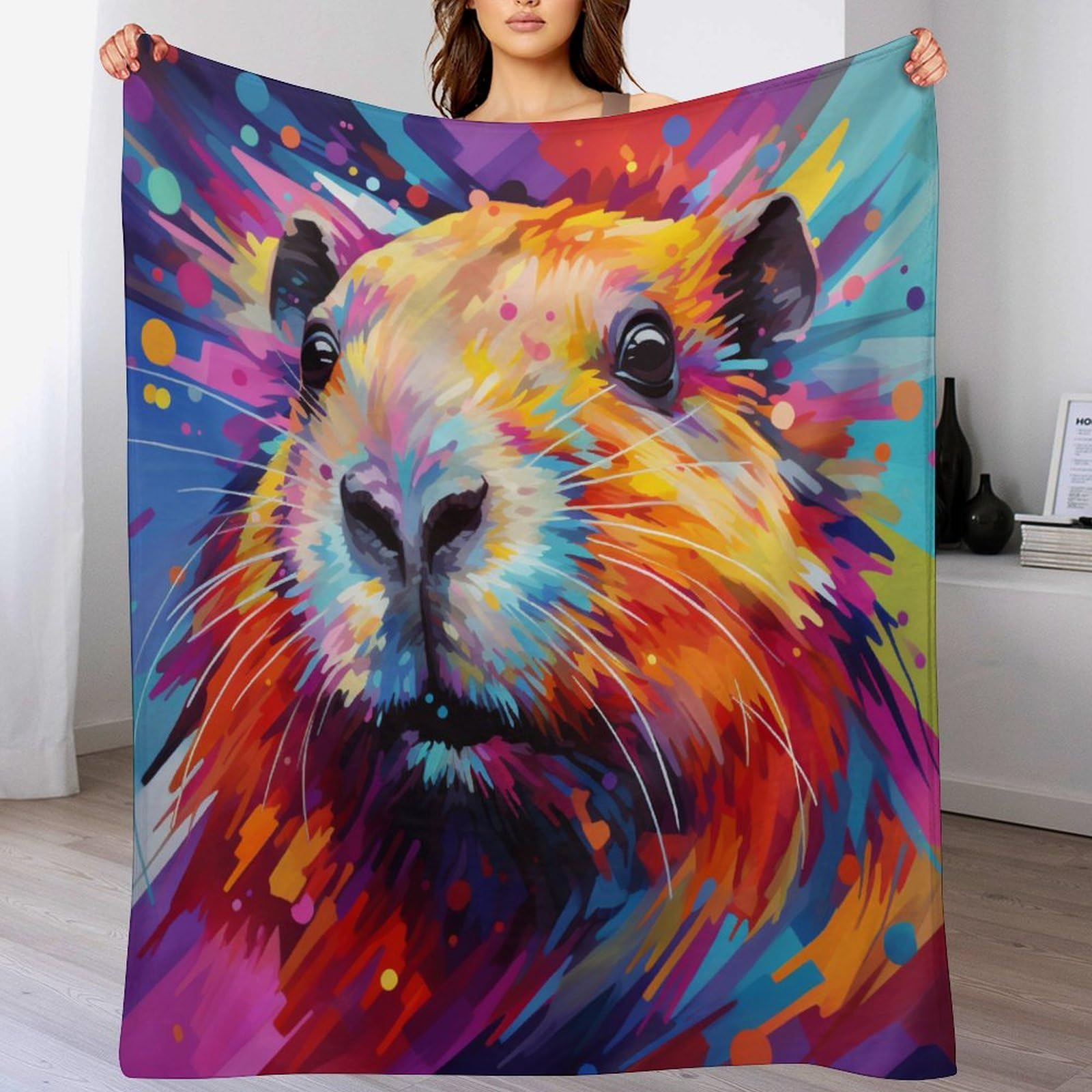 Couverture lit cochon d'inde en flanelle pour protéger le canapé du froid