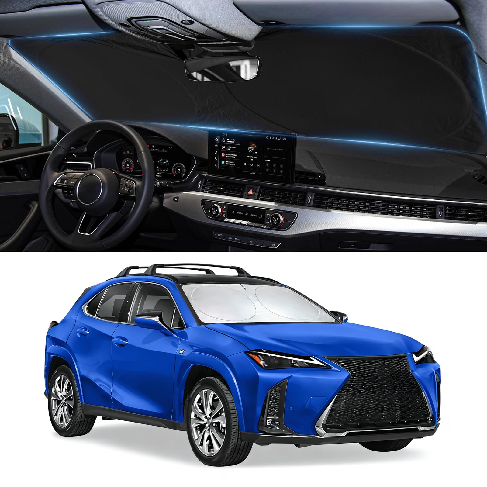 Windshield Sun Shade for 2019-2024 2025 2026 Lexus UX 200/250h Window Shade