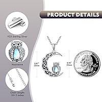 Vista 3 de Dreamboat Collar de animales Joyería de plata de ley 925 Collar de abeja, panda, serpiente Collar de corazón de cristal para mujer Cadena de 18