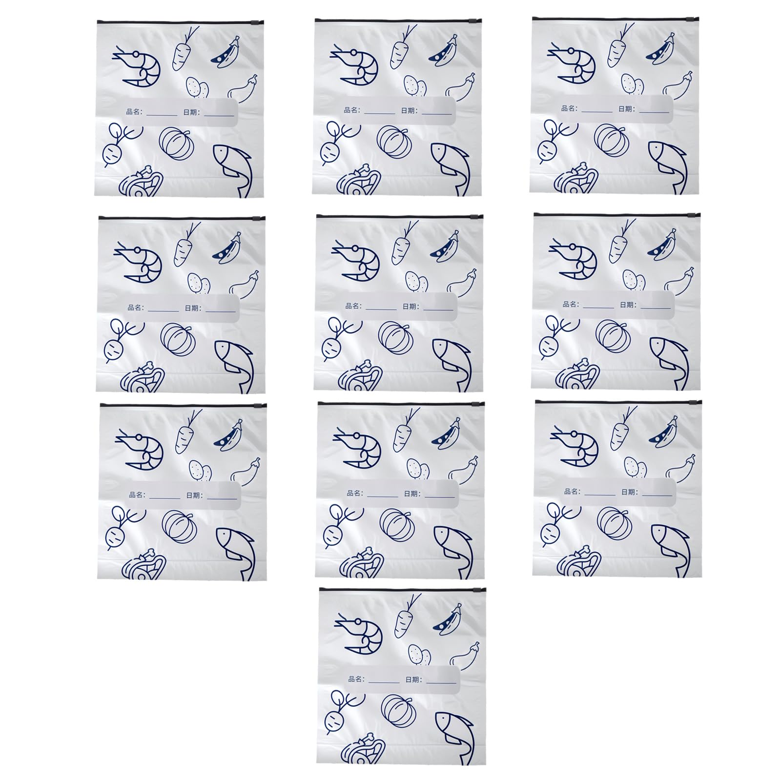 NVOQILIN Duty Aluminum Foil Bags Leakproof Zipper for Freezer Food Storage Preservation Bags Reclosable for Fruits