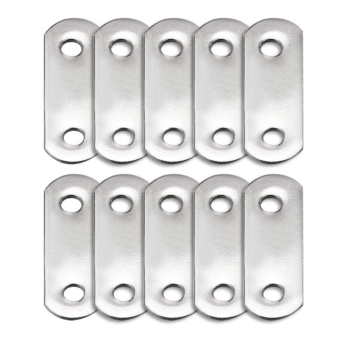 Piastra di riparazione, 22 mm x 8 mm, connettore di supporto di rinforzo angolare di fissaggio piatto, confezione da 10