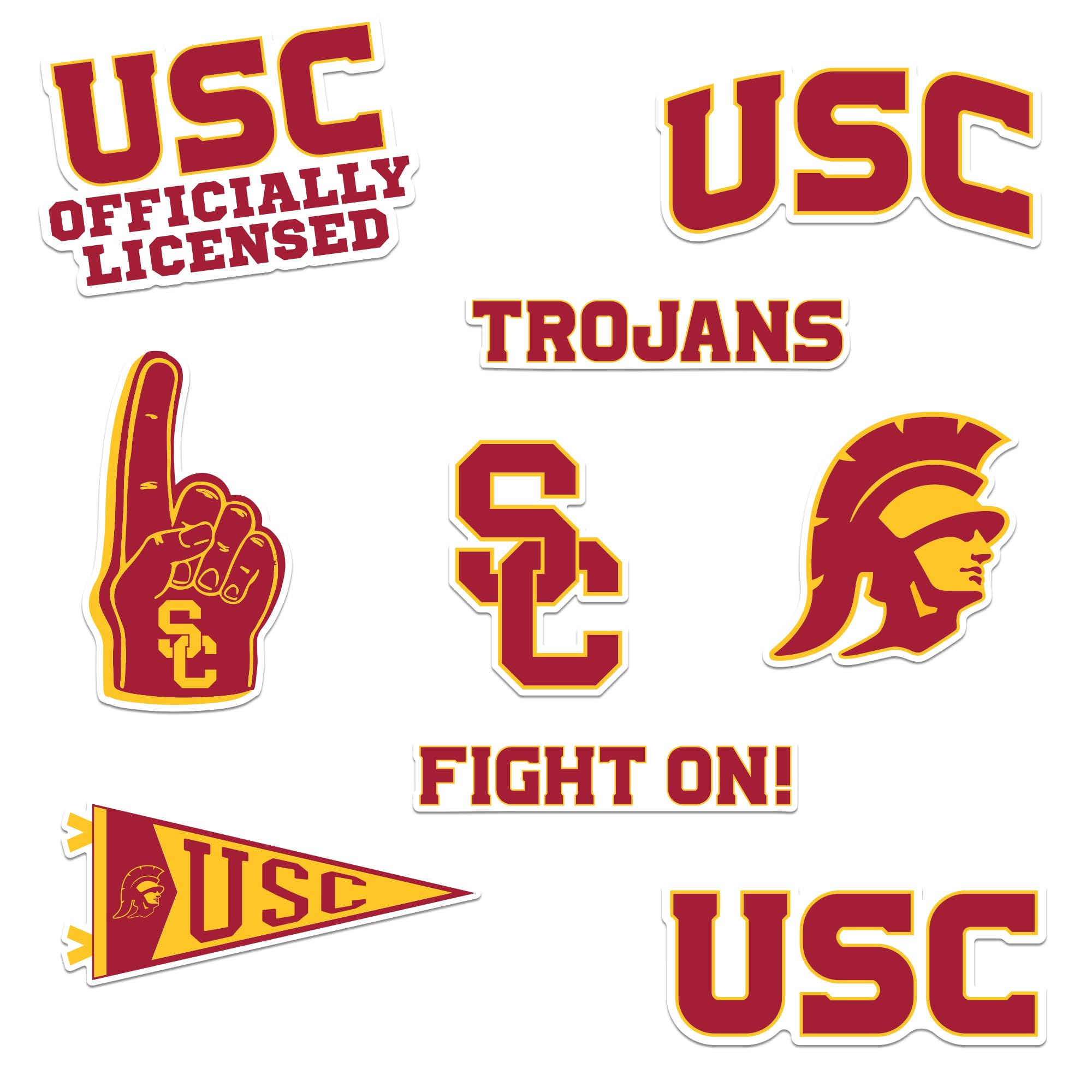 University of Southern California USC 8 Vinyl Stickers Waterproof Die-Cut