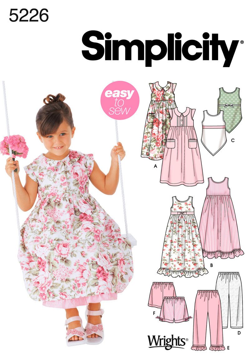 Simplicity 5226 Schnittmuster Kinderbekleidung