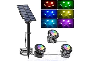 Add Vitality to Your Water & Gardens - Submersible LED Solar Fountain Lights by T-SUN