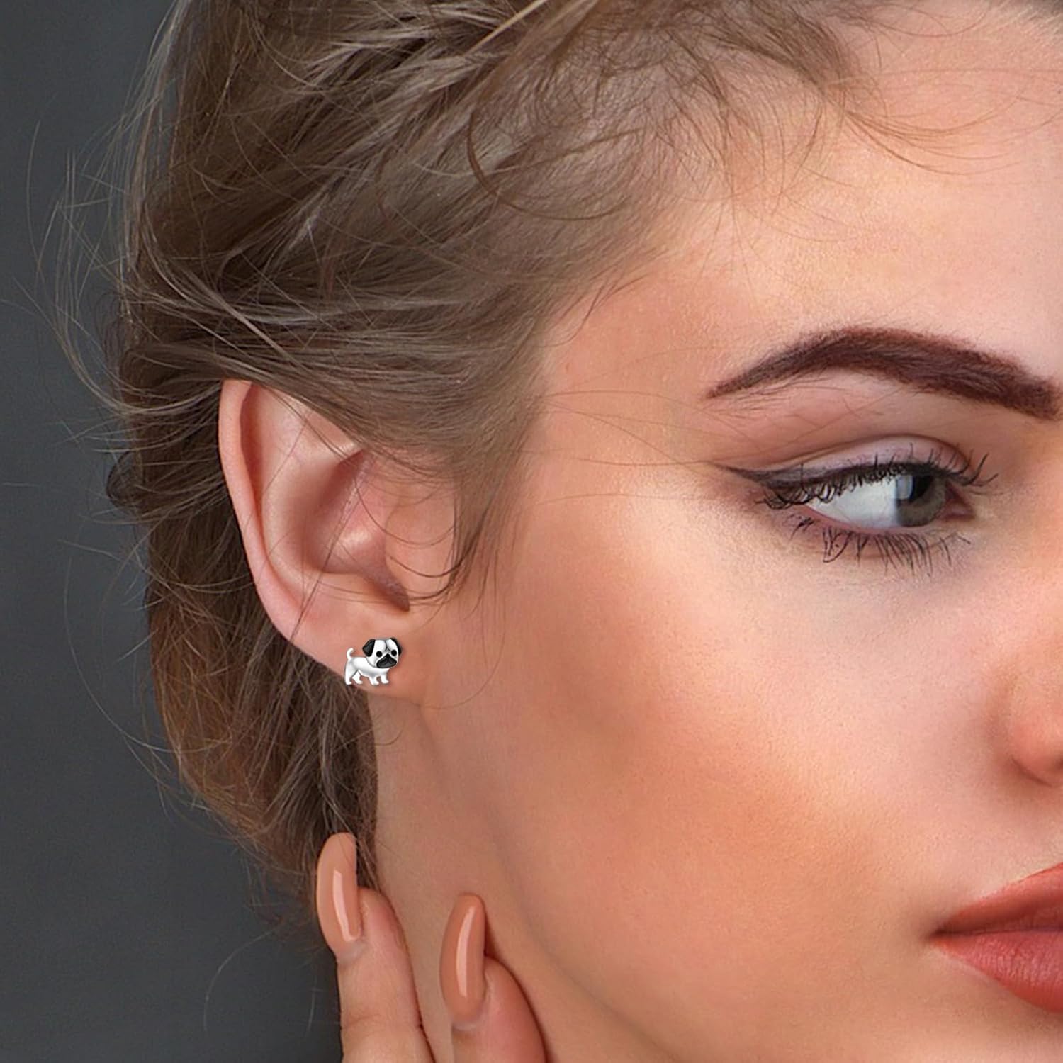 Cute Puppy Dog Stud Earrings for Womens 925 Sterling Silver Pug dog/Dachshund/Chihuahua Dog Earring Jewelry Gifts for Women Hypoallergenic