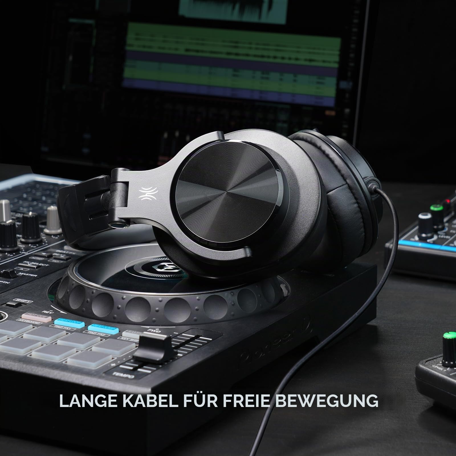 OneOdio A71D Over-Ear Kopfhörer, Studio Monitor Kopfhörer mit Kabel, Hi-Res Audio, faltbares Design für DJ, Aufnahme, Podcast, Mixing, Verstärker, PC, Gitarre – inkl. 3,5mm & 6,35mm Klinkenstecker