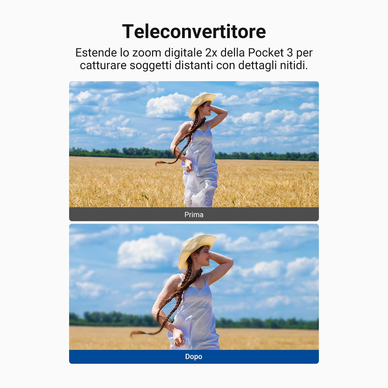 NEEWER Teleconvertitore Compatibile con DJI Osmo Pocket 3/Pocket 4/Xtra Muse, Lente Magnetica in Vetro Ottico HD Multistrato a 4 Elementi e 3 Gruppi, Accessori per Action Camera Gimbal, LS-84