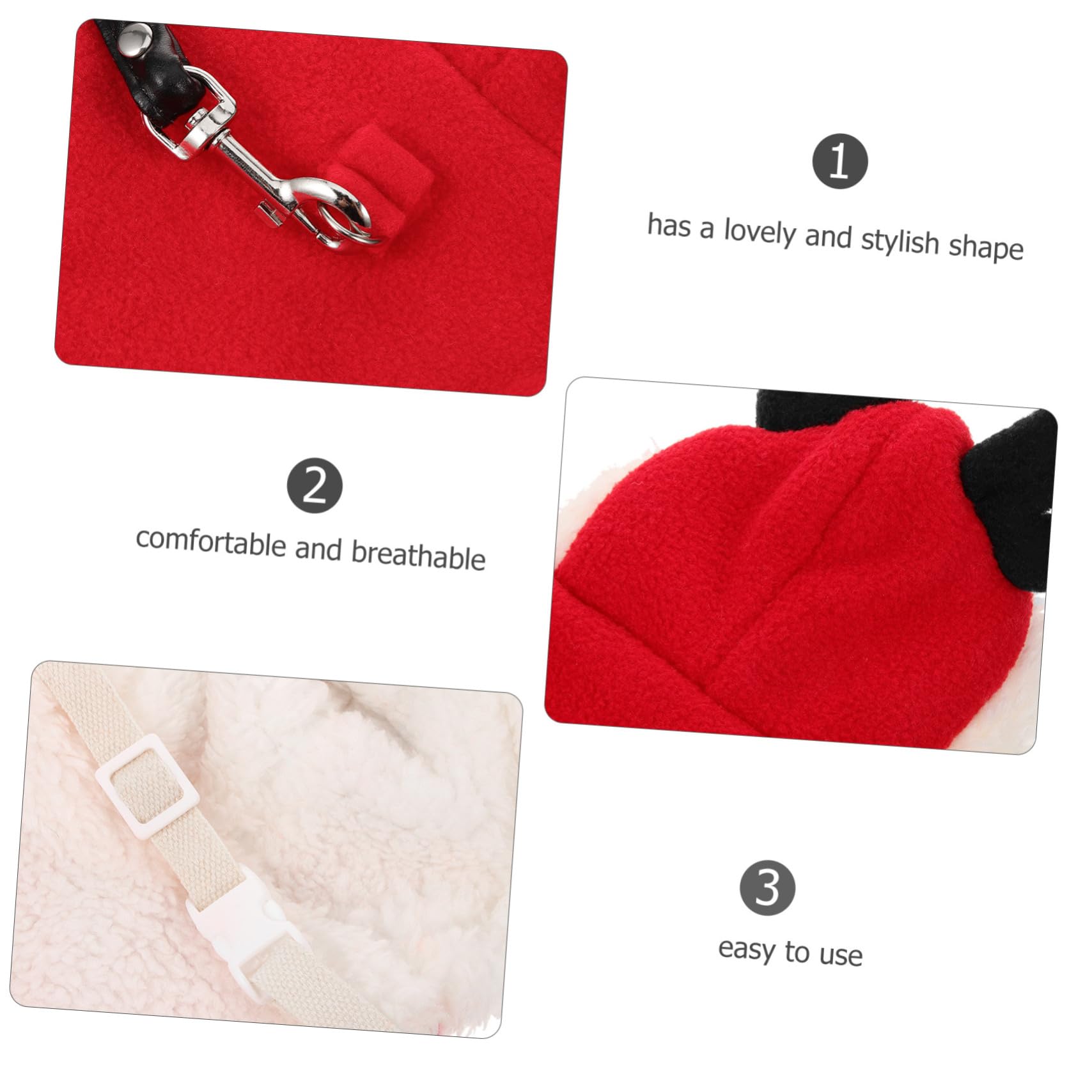 Harnais Lapin Nain RéGlable avec Laisse Pratique pour Promenade SéCuriséE VêTement De NoëL Confortable pour Petits Animaux
