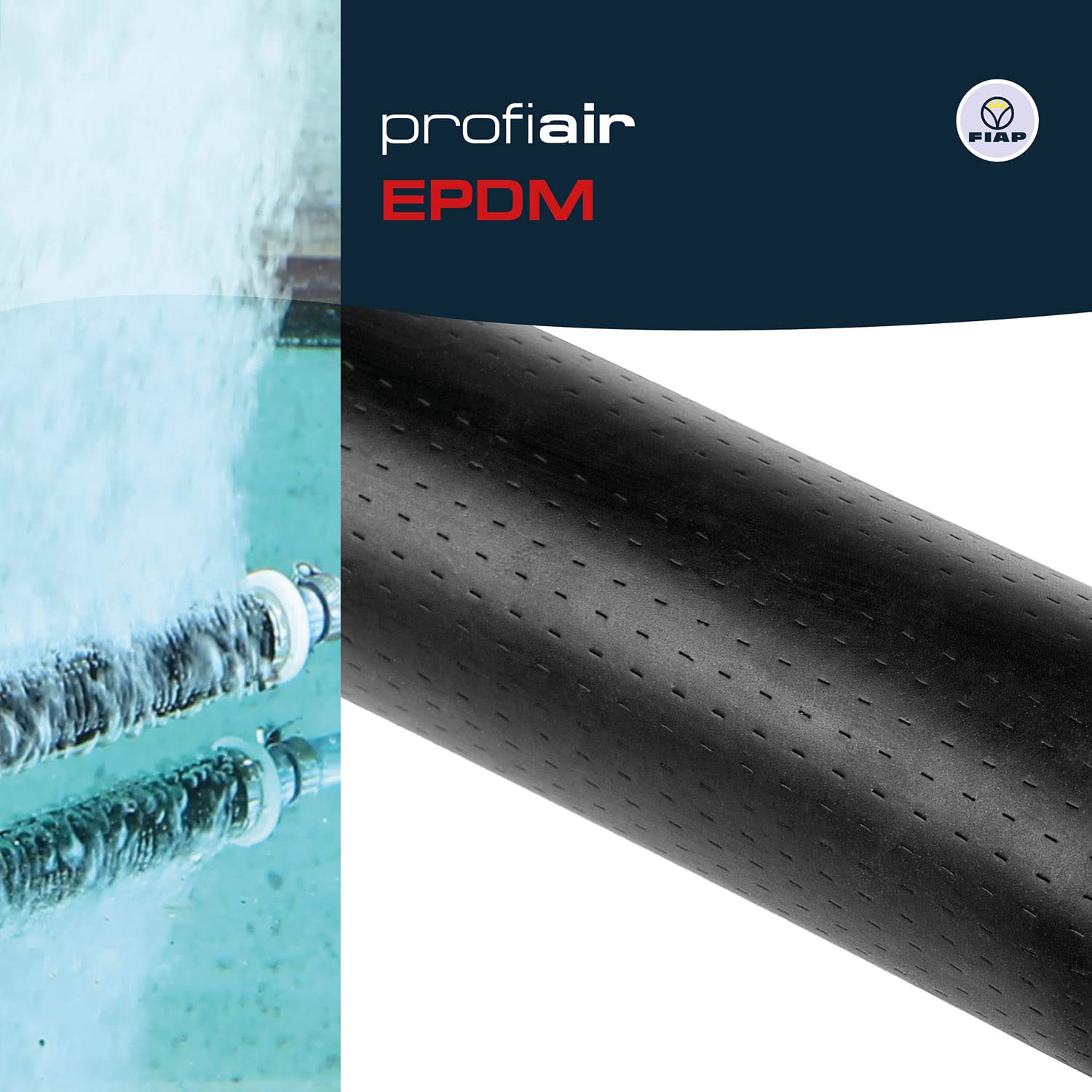 FIAP profiair EPDM 1.000 - Luftausströmer - Teichbelüftung - Material EPDM - Wasserbelüftung - Membranausströmer - Ausströmerlänge: 1.000 mm - Anschluss 18 mm - Fischzucht