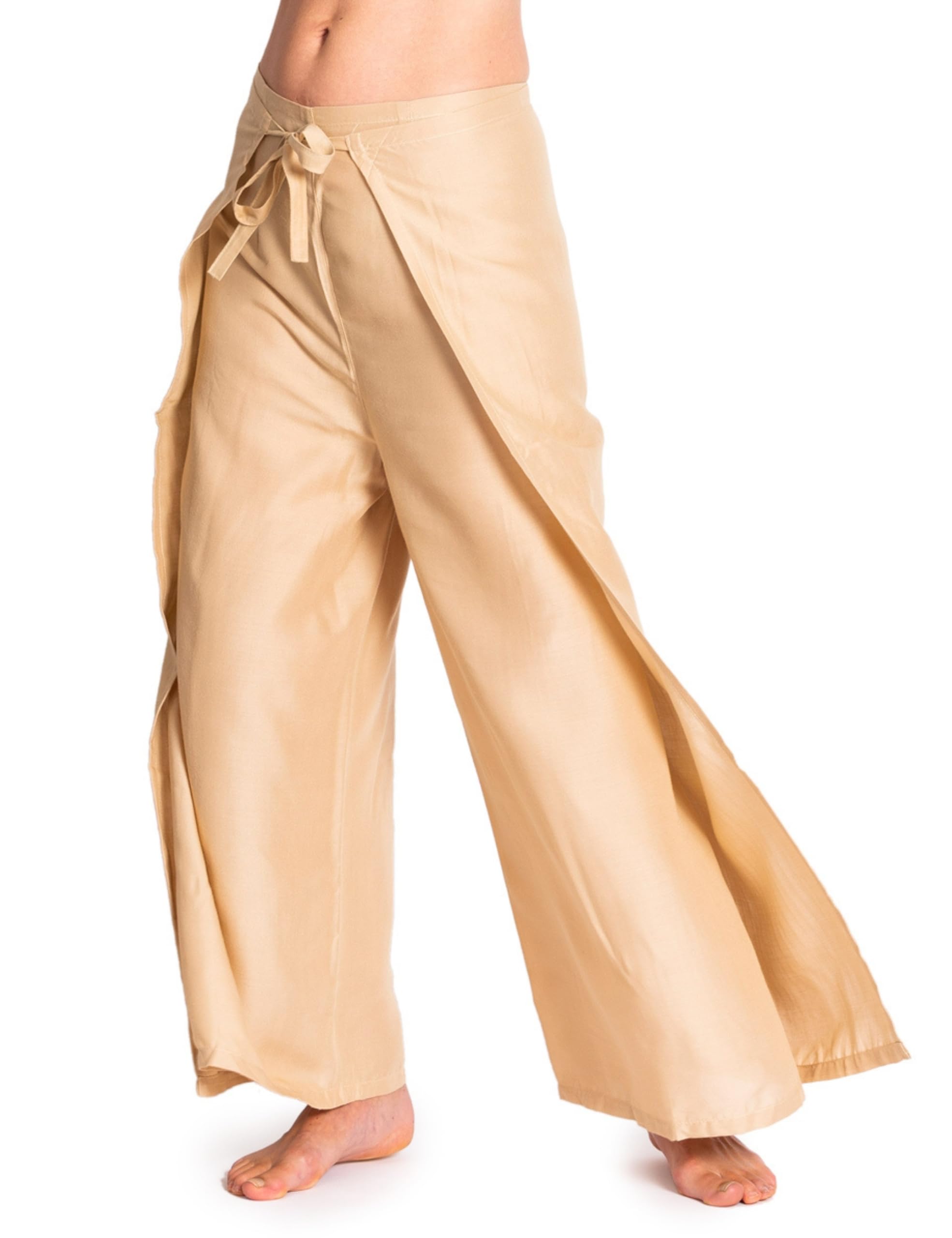 Panasiam Women's Beige Sunshine Pants Plain, L