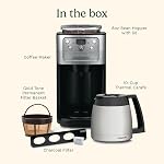 Cafetière automatique Cuisinart Burr Grind & Brew 10 tasses avec carafe thermique, programmable, Argent (DGB-950BCCNASC)